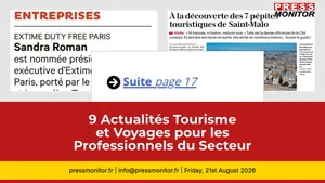 9 Actualités Tourisme et Voyages pour les Professionnels du Secteur