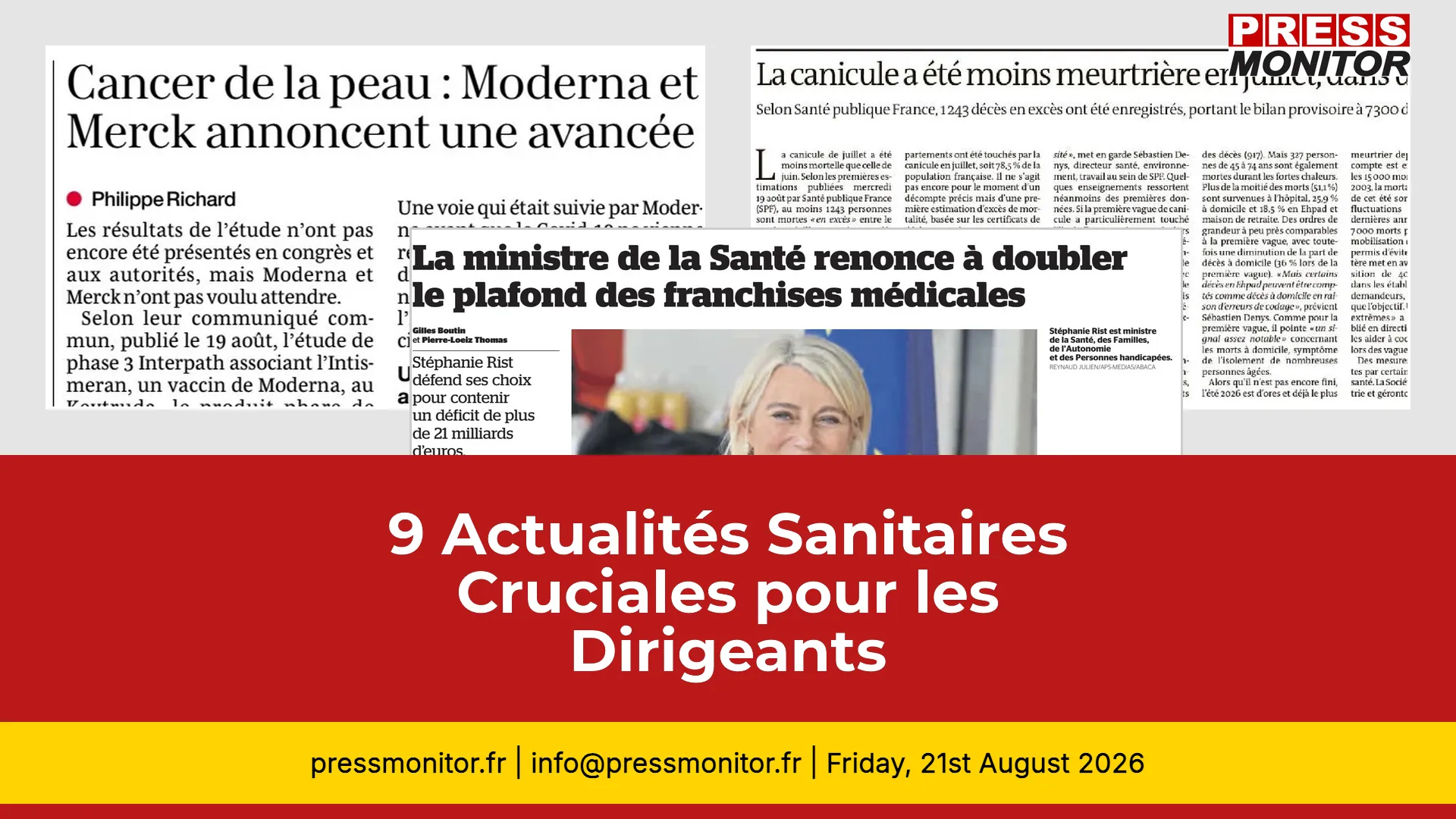 9 Actualités Sanitaires Cruciales pour les Dirigeants