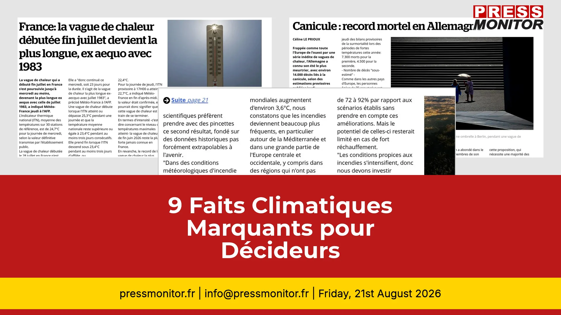 9 Faits Climatiques Marquants pour Décideurs