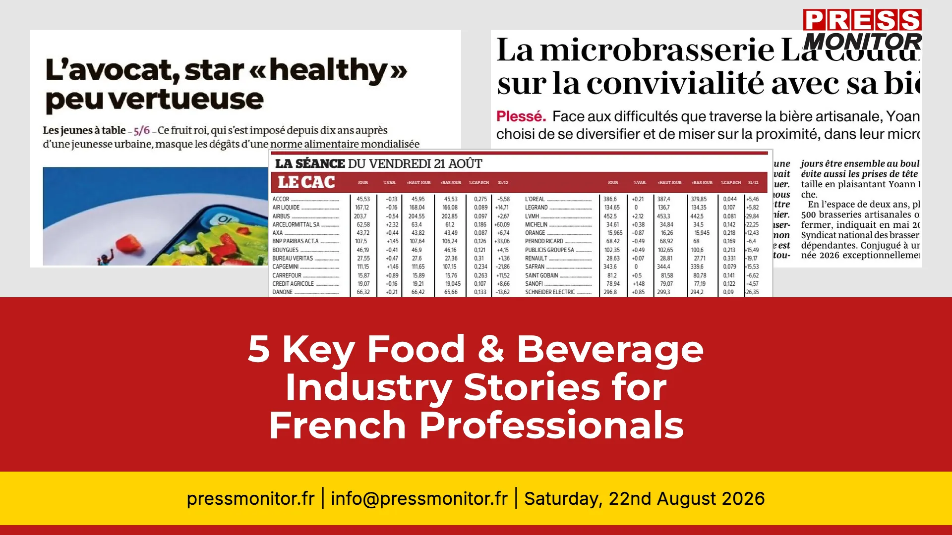 5 Key Food & Beverage Industry Stories for French Professionals