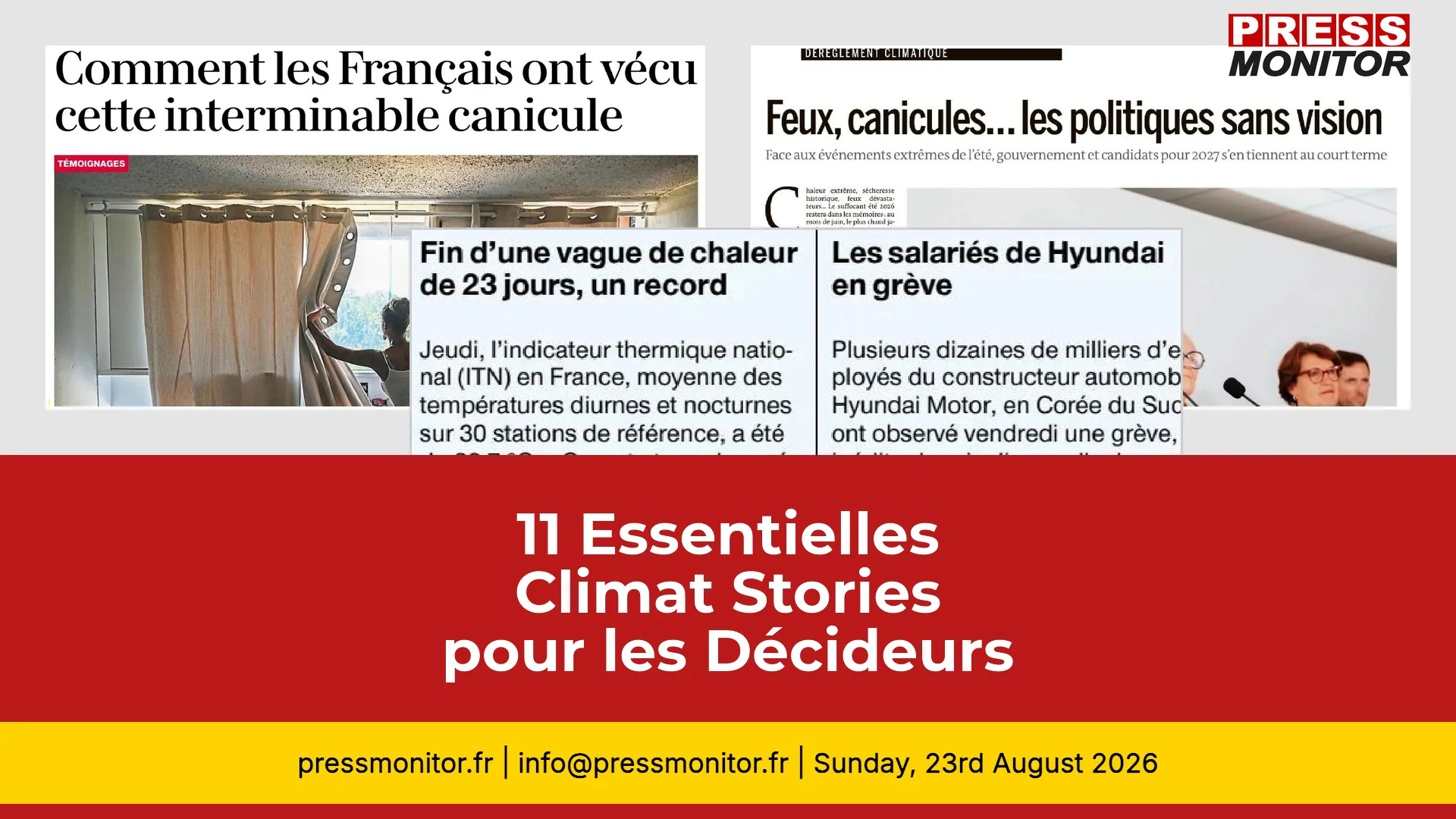 11 Essentielles Climat Stories pour les Décideurs