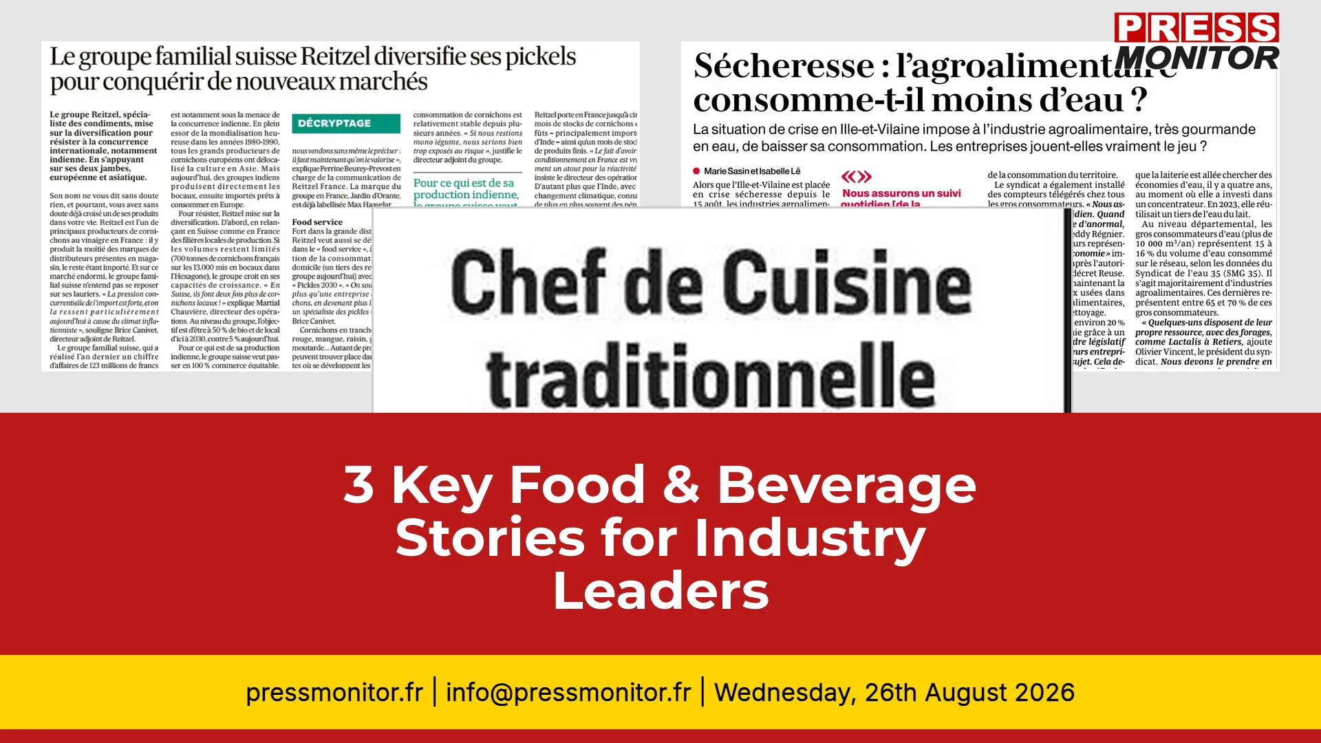 3 Key Food & Beverage Stories for Industry Leaders