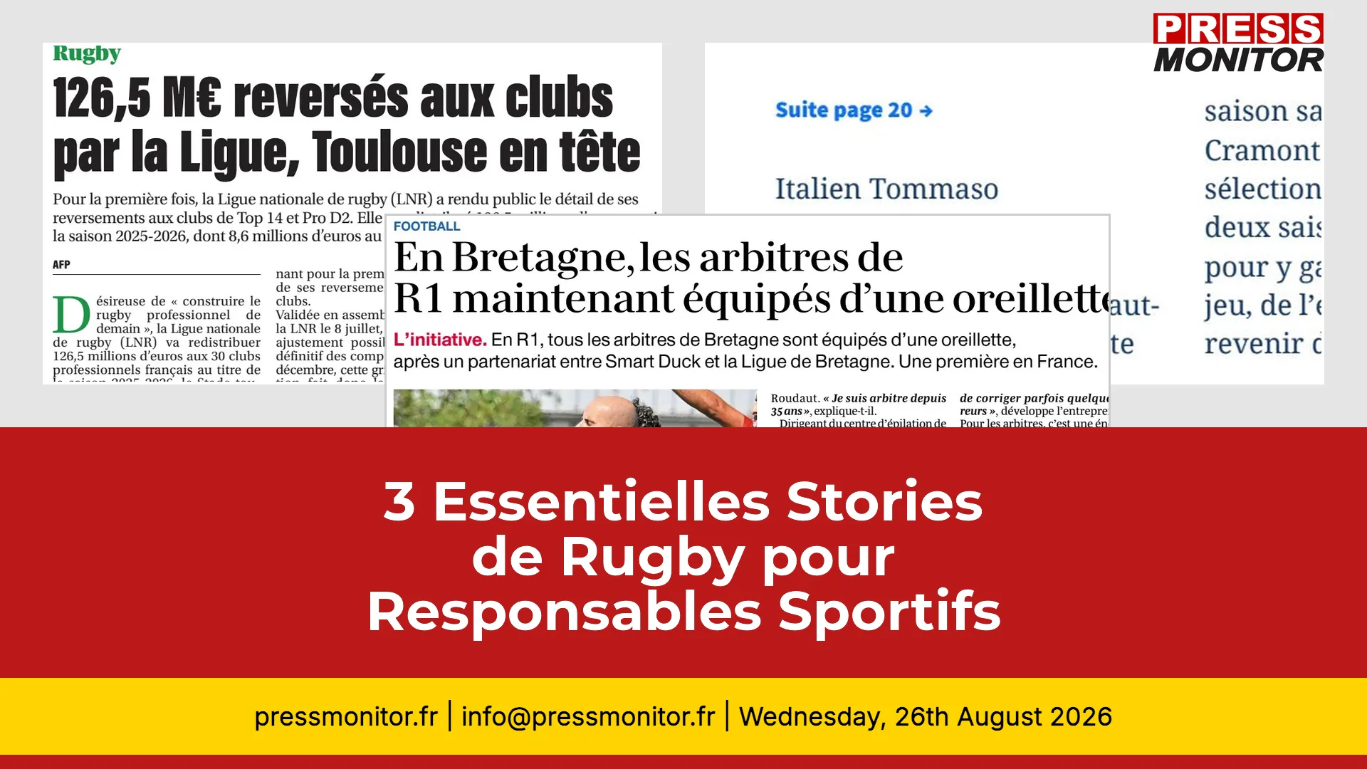 3 Essentielles Stories de Rugby pour Responsables Sportifs