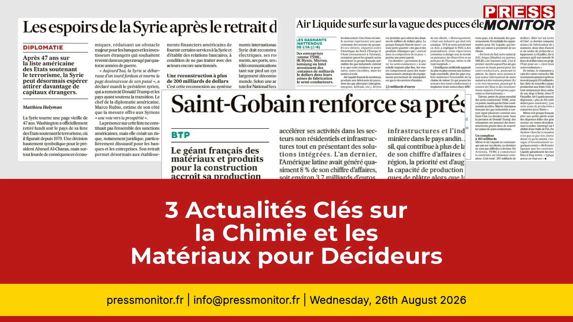 3 Actualités Clés sur la Chimie et les Matériaux pour Décideurs