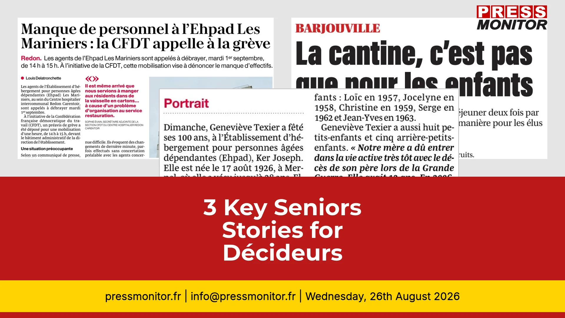 3 Key Seniors Stories for Décideurs
