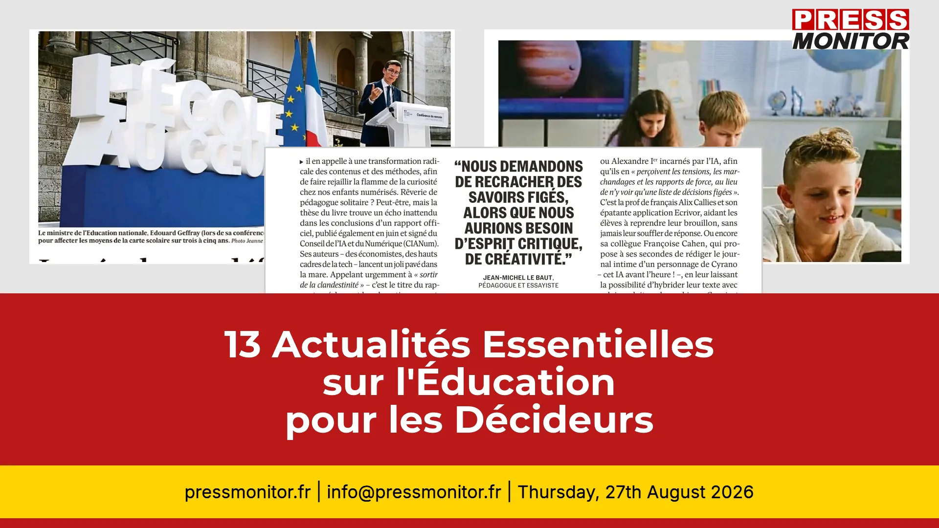 13 Actualités Essentielles sur l'Éducation pour les Décideurs