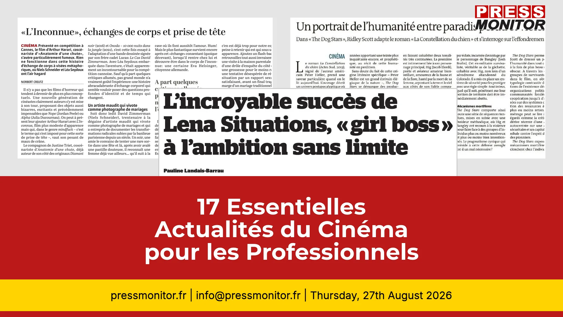 17 Essentielles Actualités du Cinéma pour les Professionnels du Divertissement