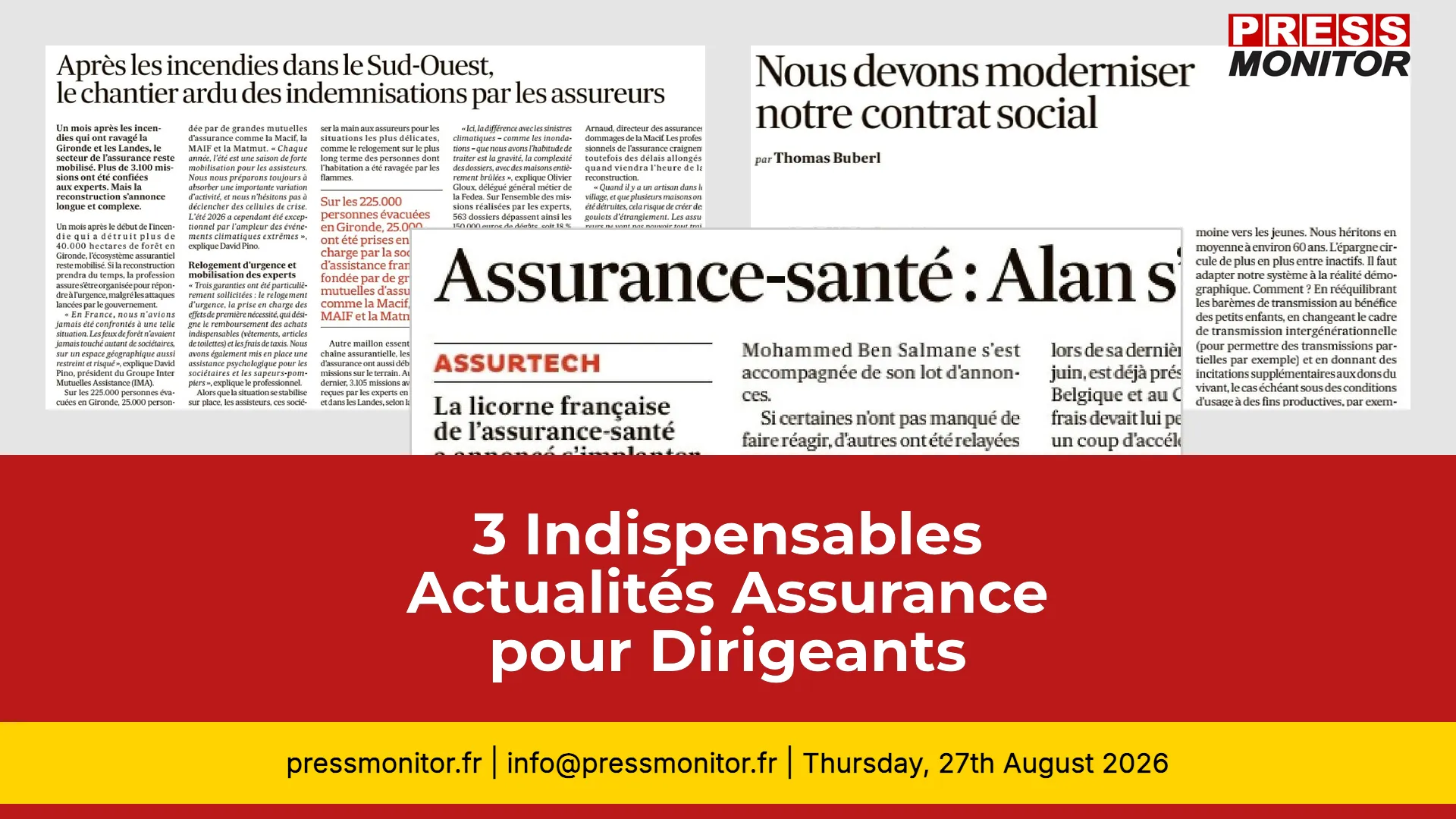 3 Indispensables Actualités Assurance pour Dirigeants