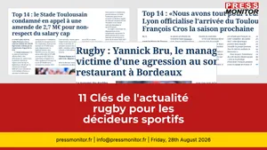 11 Clés de l'actualité rugby pour les décideurs sportifs