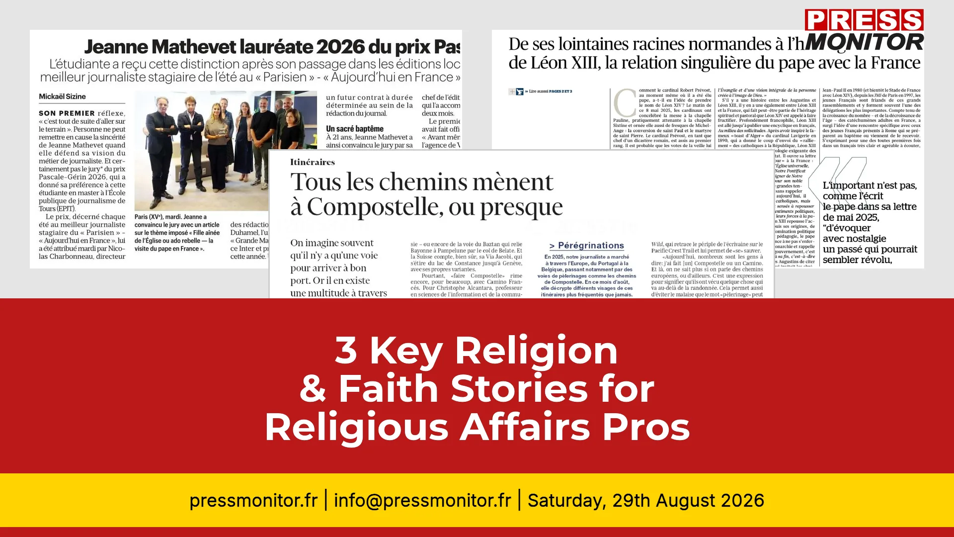3 Key Religion & Faith Stories for Religious Affairs Professionals
