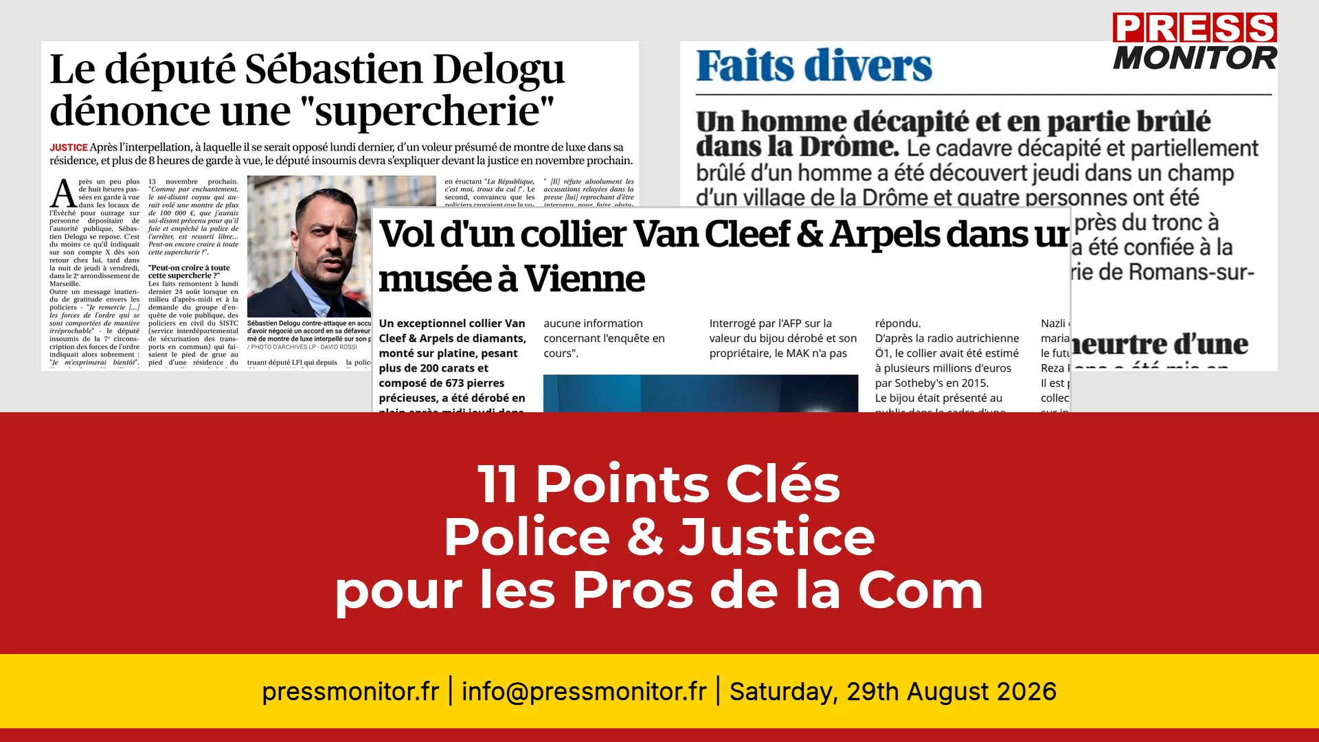 11 Points Clés Police & Justice pour les Pros de la Com