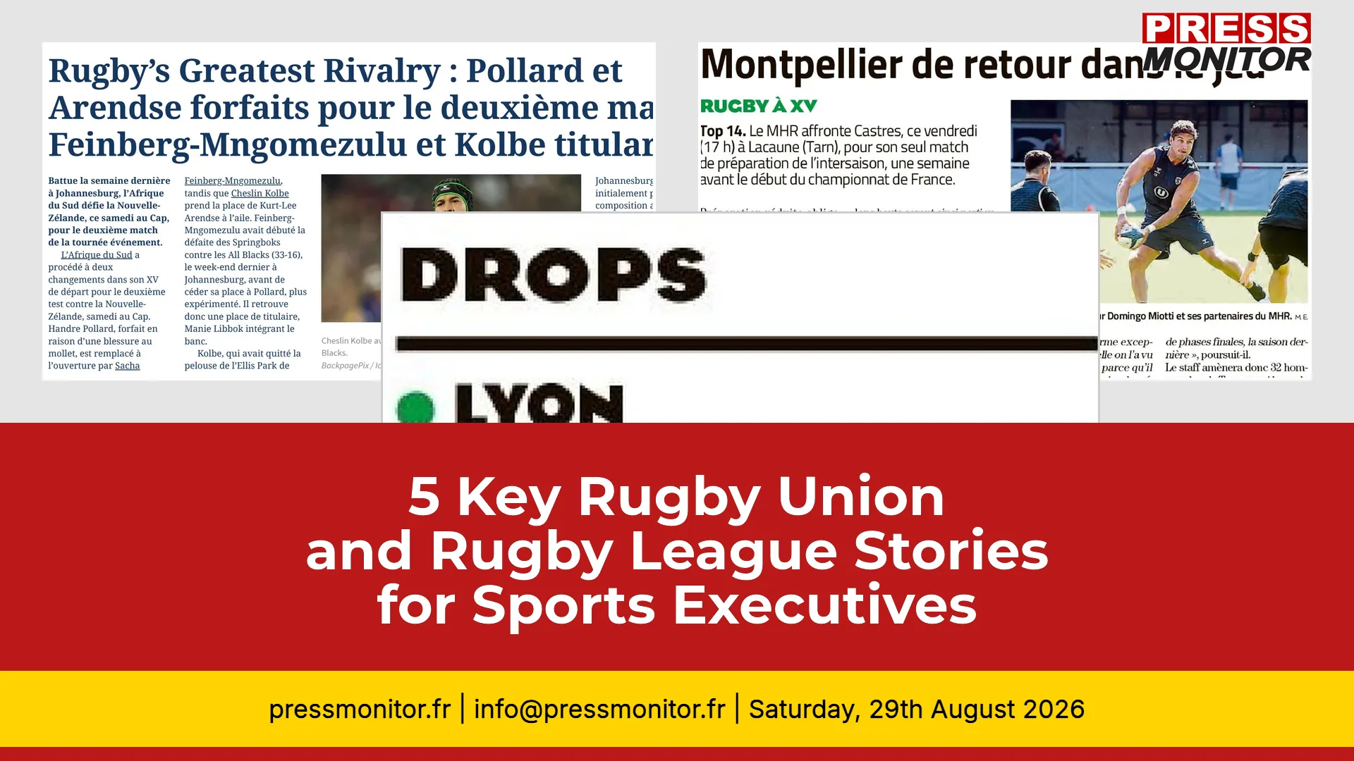 5 Key Rugby Union & Rugby League Stories for Sports Executives