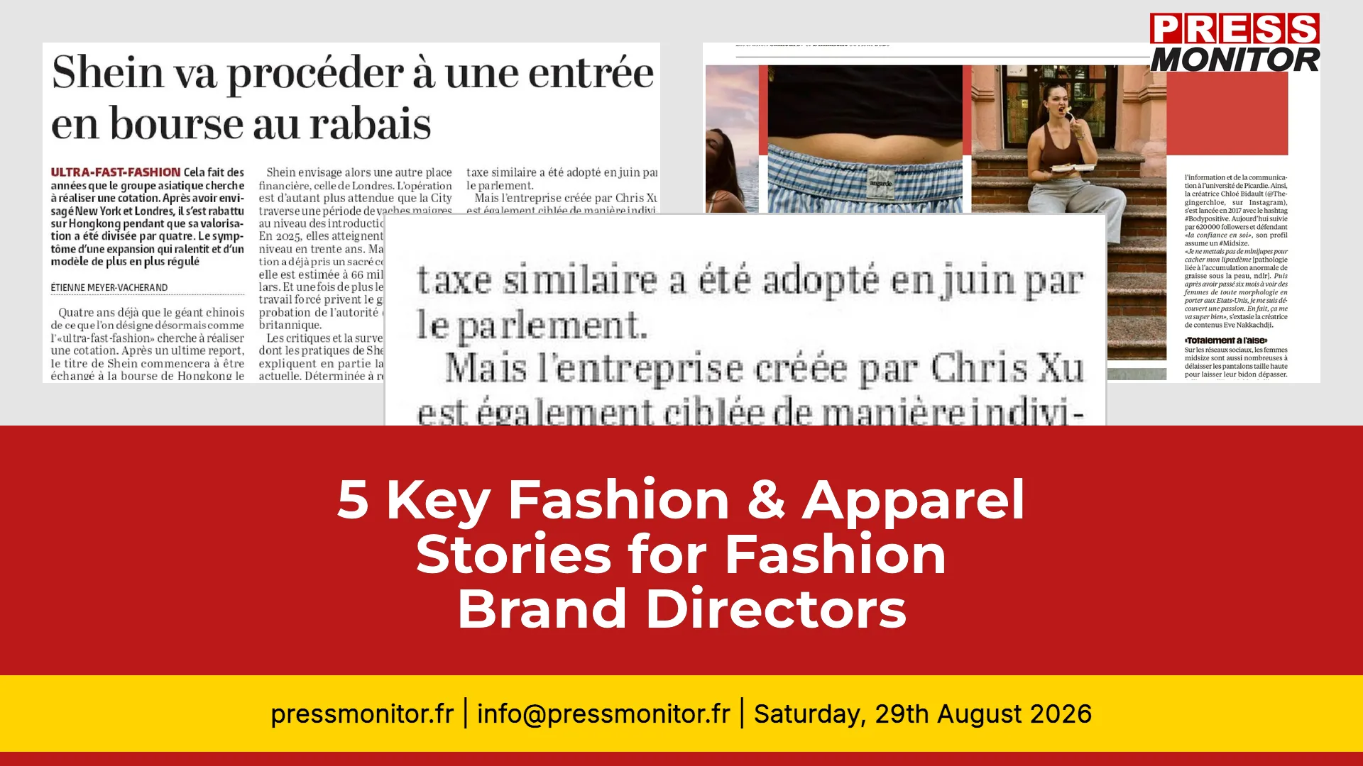 5 Key Fashion & Apparel Stories for Fashion Brand Directors