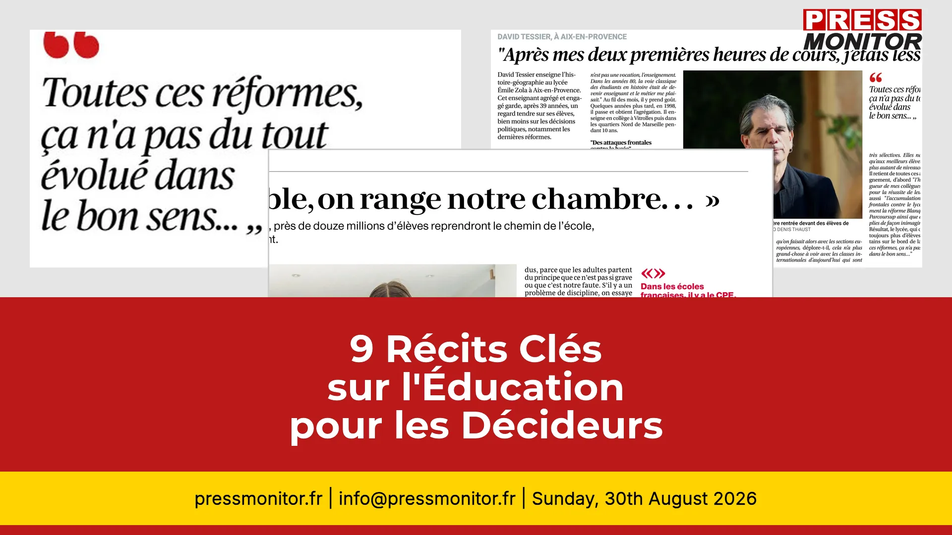 9 Récits Clés sur l'Éducation pour les Décideurs