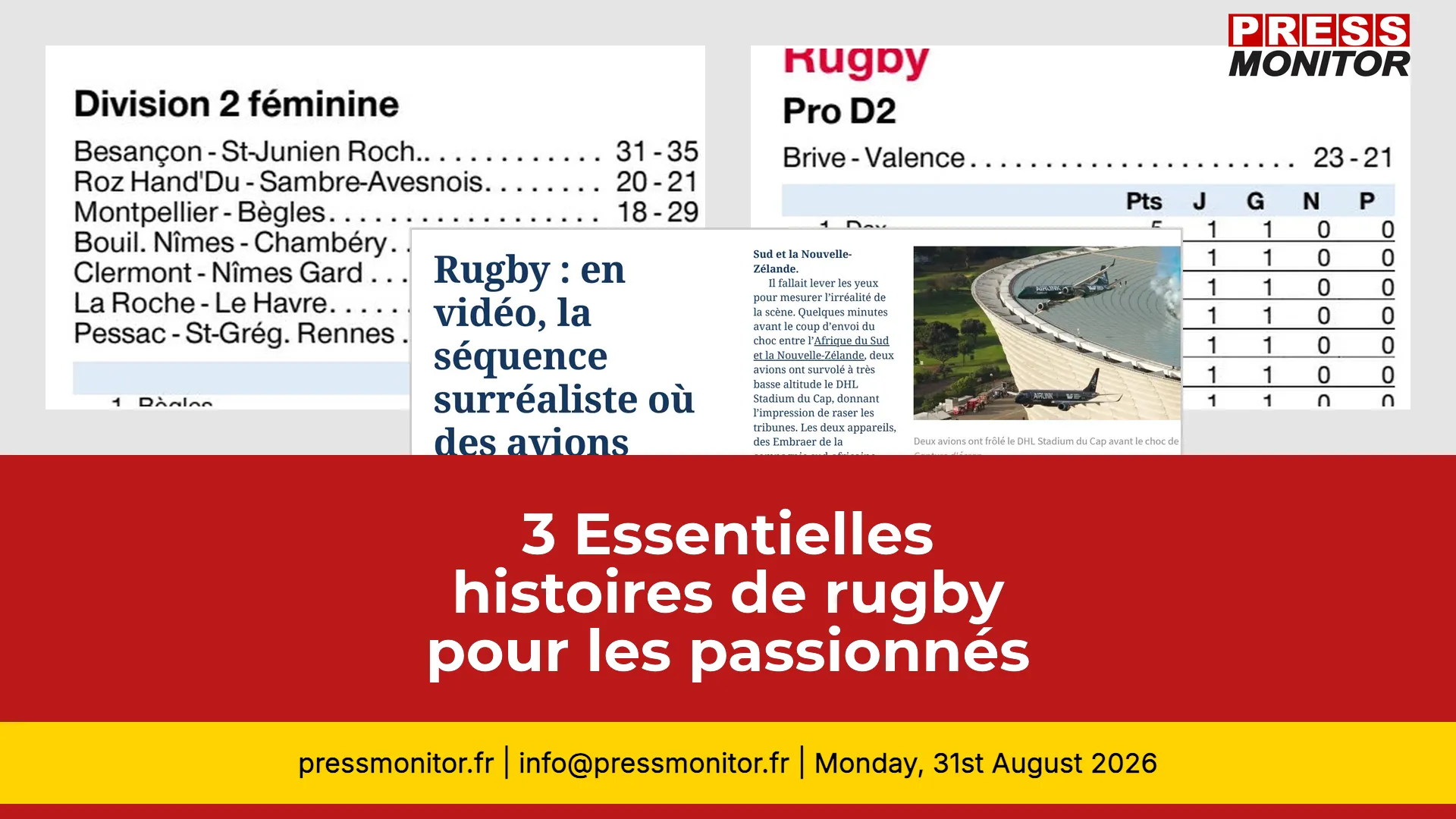 3 Essentielles histoires de rugby pour les passionnés