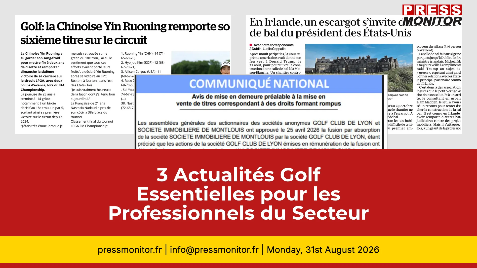 3 Actualités Golf Essentielles pour les Professionnels du Secteur