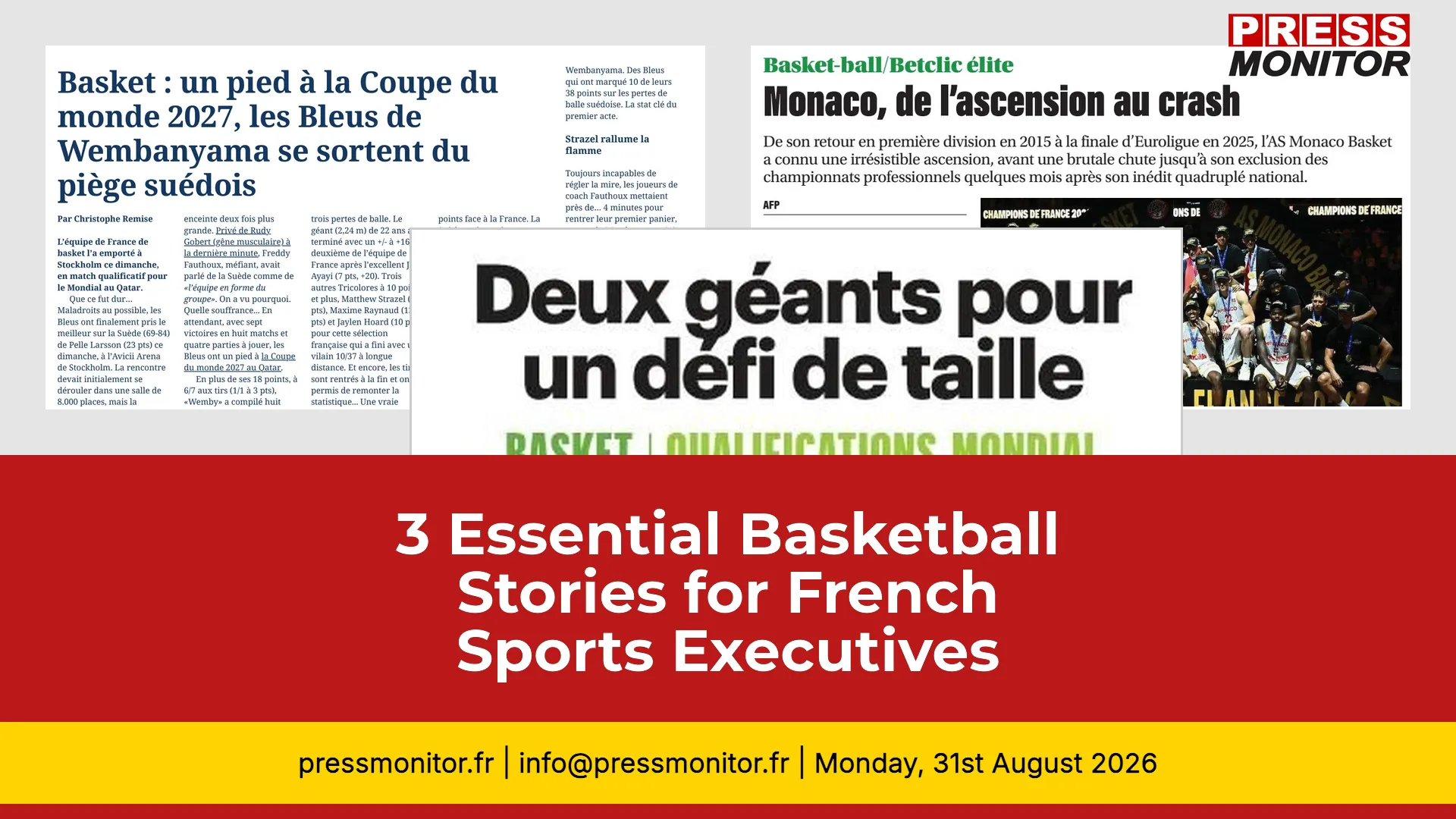 3 Essential Basketball Stories for French Sports Executives