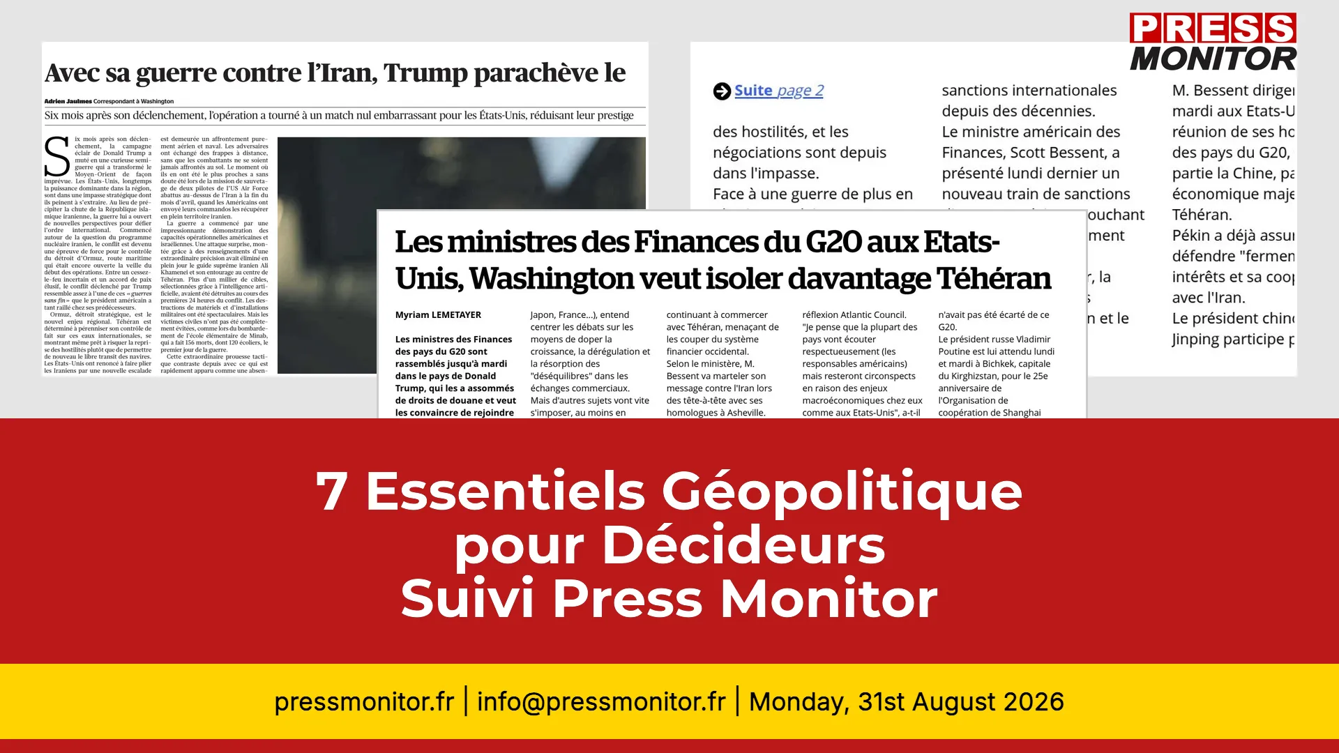 7 Essentiels Géopolitique pour Décideurs