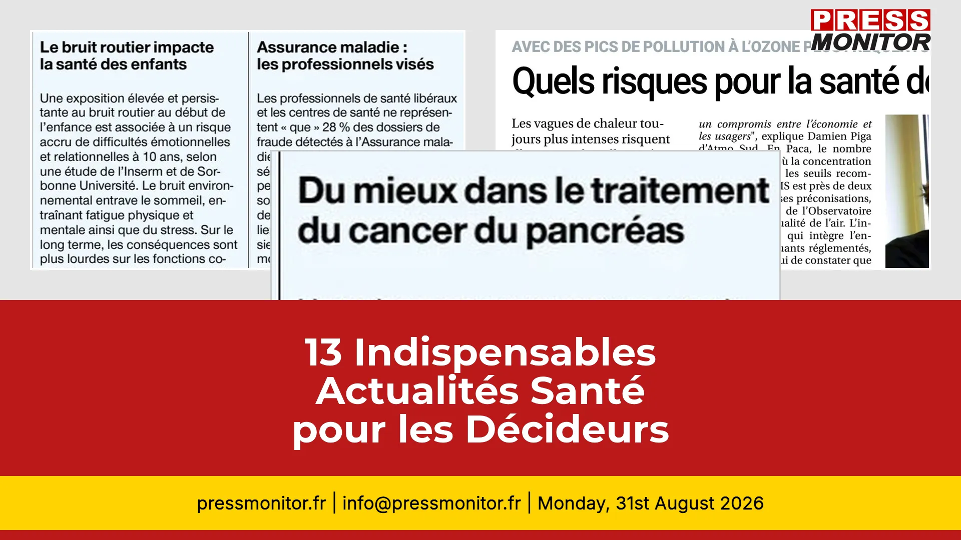 13 Indispensables Actualités Santé pour les Décideurs
