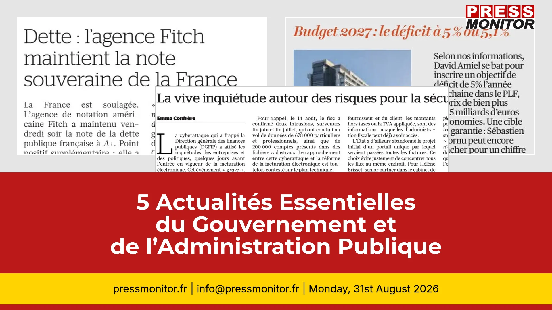 5 Actualités Essentielles du Gouvernement et de l’Administration Publique