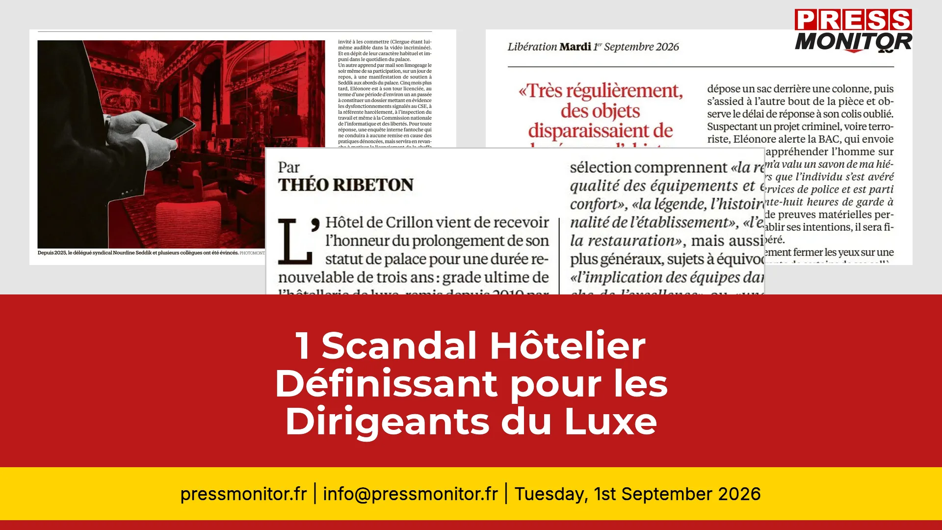 1 Scandal Hôtelier Définissant pour les Dirigeants du Luxe