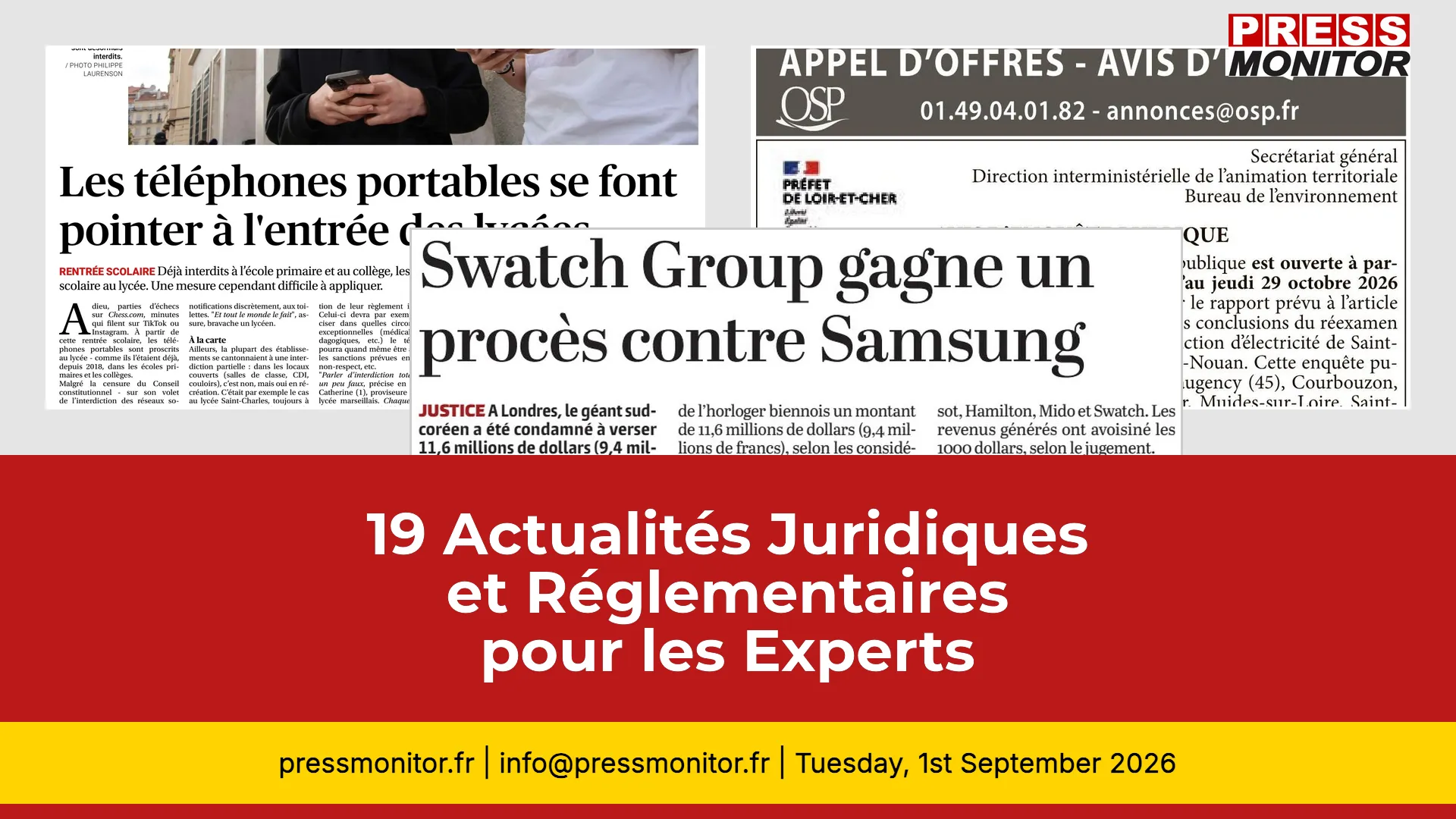 19 Actualités Juridiques et Réglementaires pour les Experts