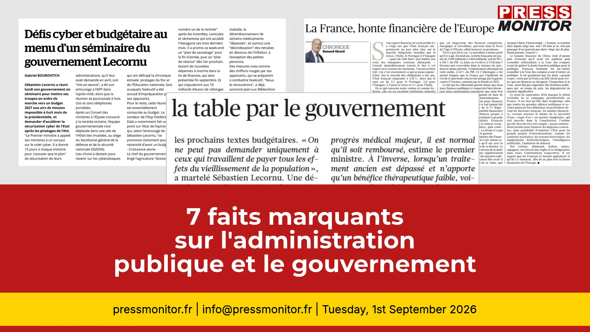 7 faits marquants sur l'administration publique et le gouvernement