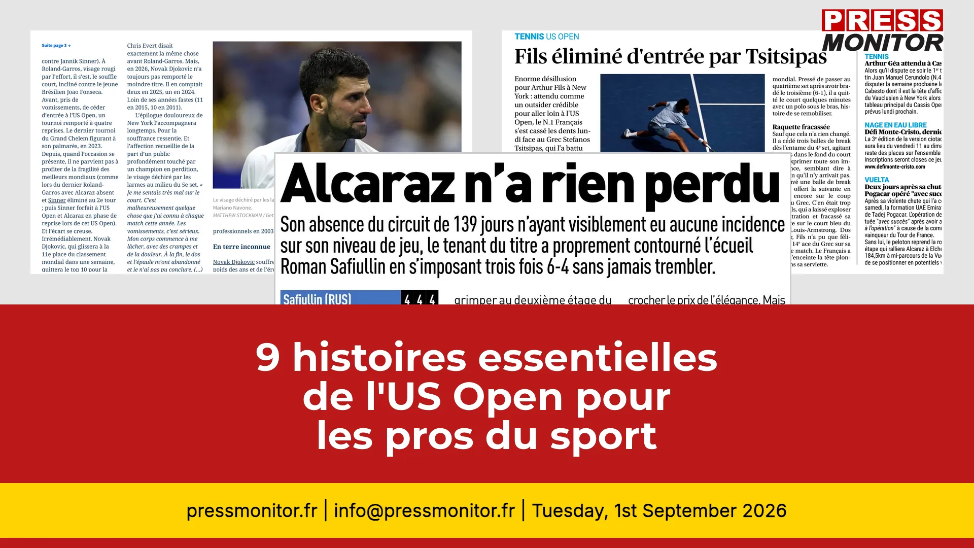 9 histoires essentielles de l'US Open pour les professionnels du sport