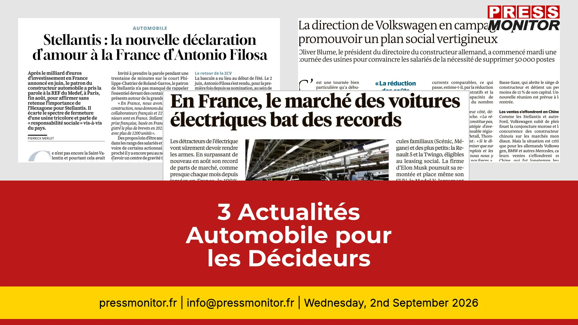 3 Actualités Automobile pour les Décideurs