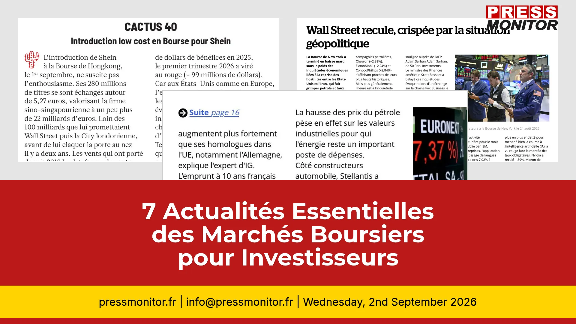 7 Actualités Essentielles des Marchés Boursiers pour Investisseurs
