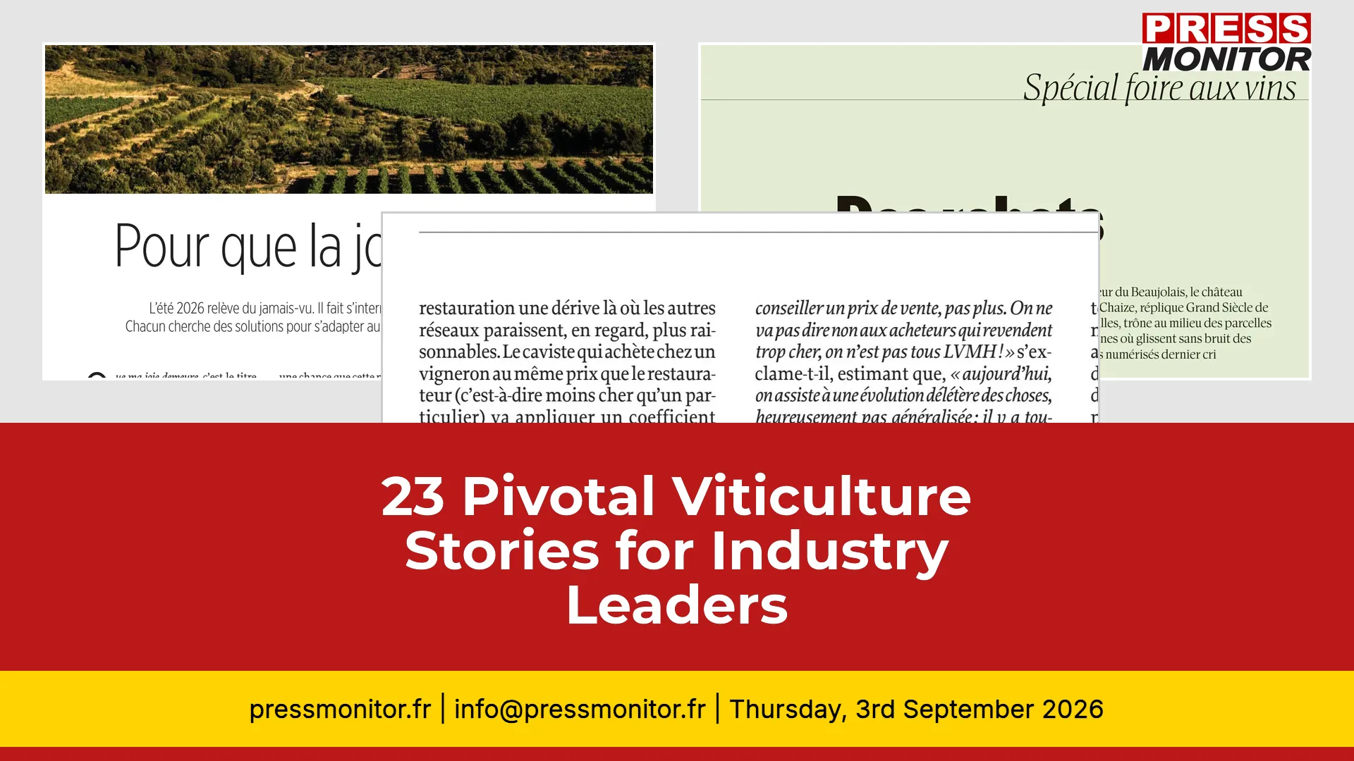 23 Pivotal Viticulture Stories for Industry Leaders