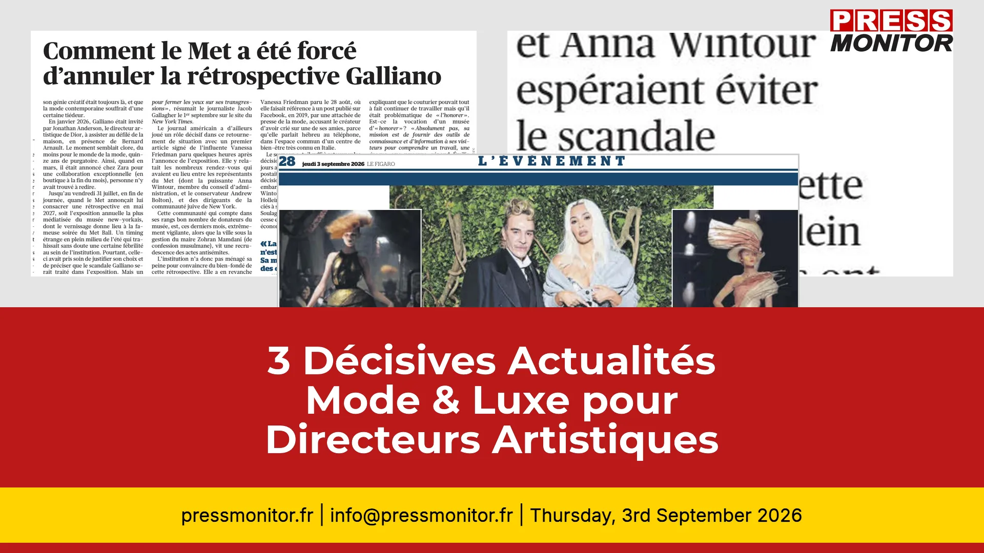 3 Décisives Actualités Mode & Luxe pour Directeurs Artistiques