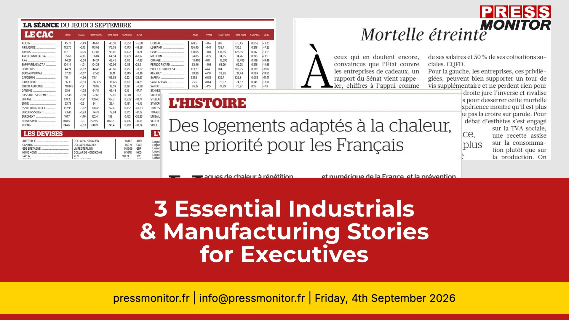 3 Essential Industrials & Manufacturing Stories for Executives