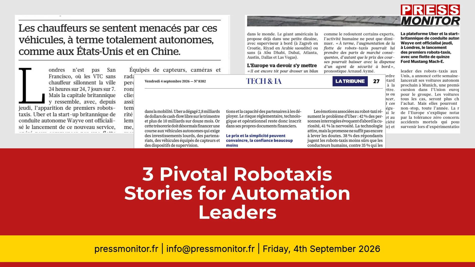 3 Pivotal Robotaxis Stories for Automation Leaders
