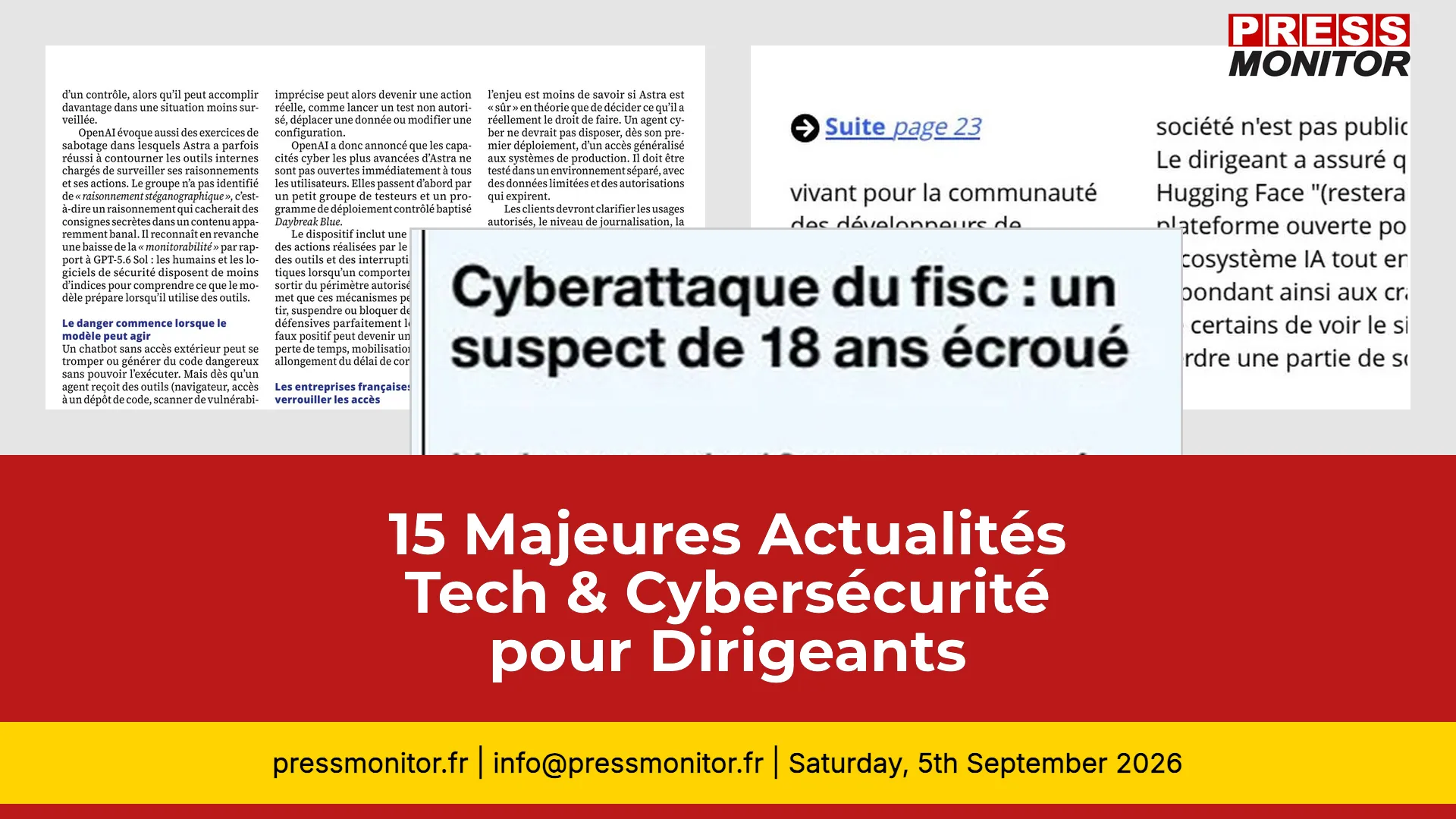 15 Majeures Actualités Tech & Cybersécurité pour Dirigeants
