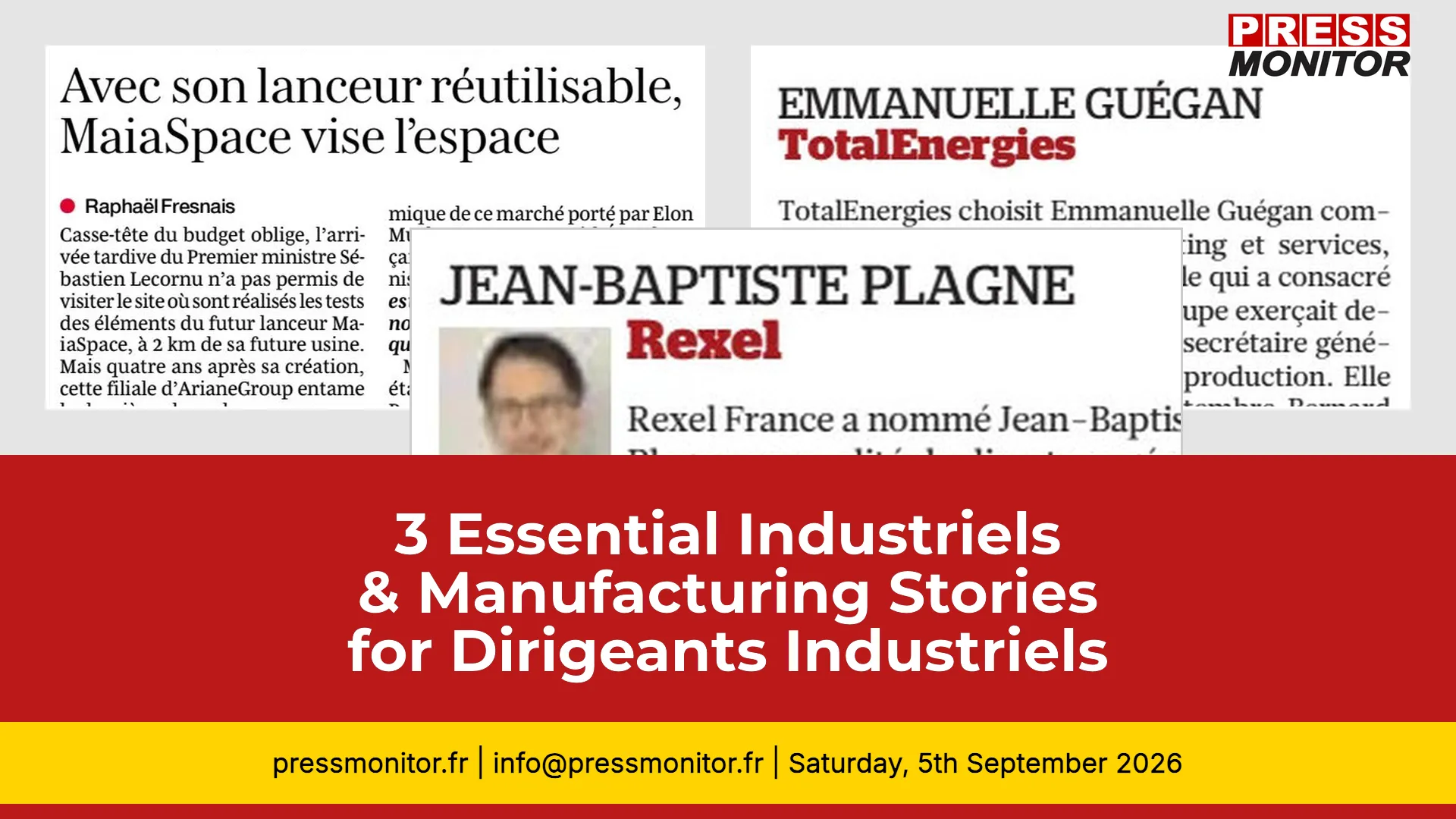 3 Essential Industriels & Manufacturing Stories for Dirigeants Industriels