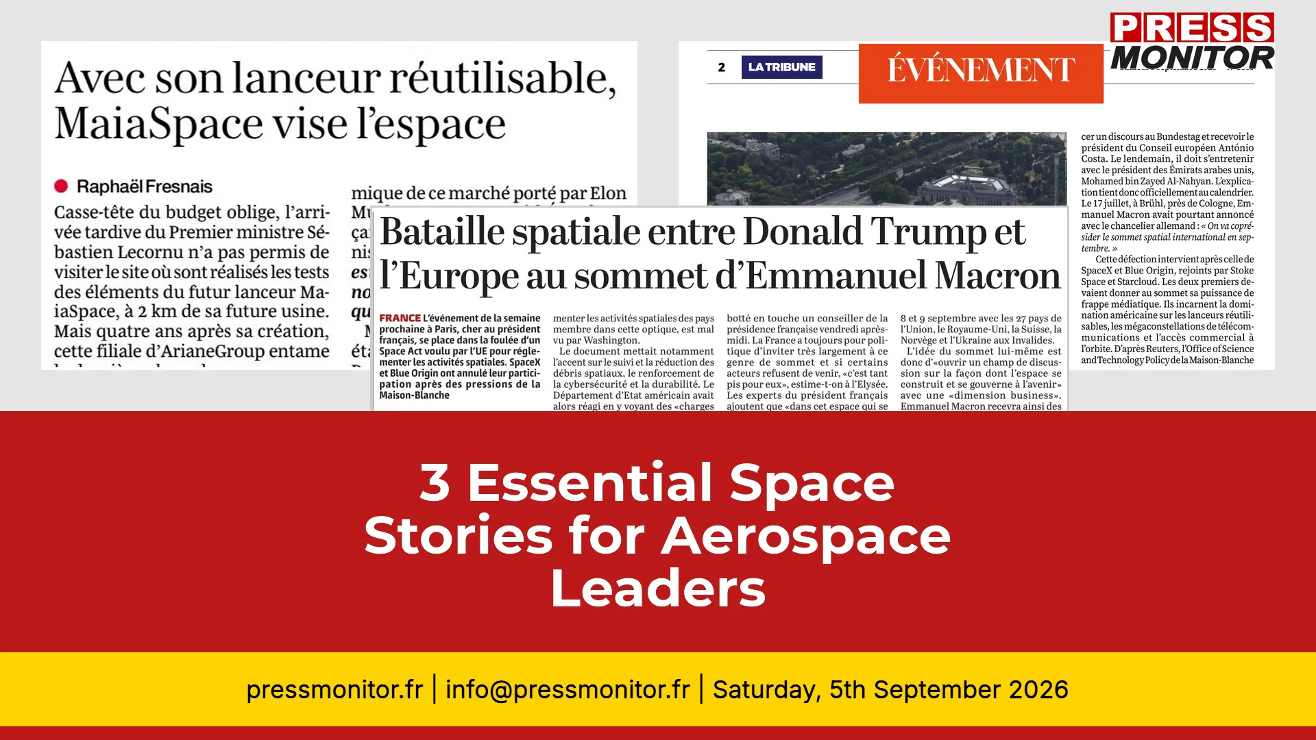 3 Essential Space Stories for Aerospace Leaders