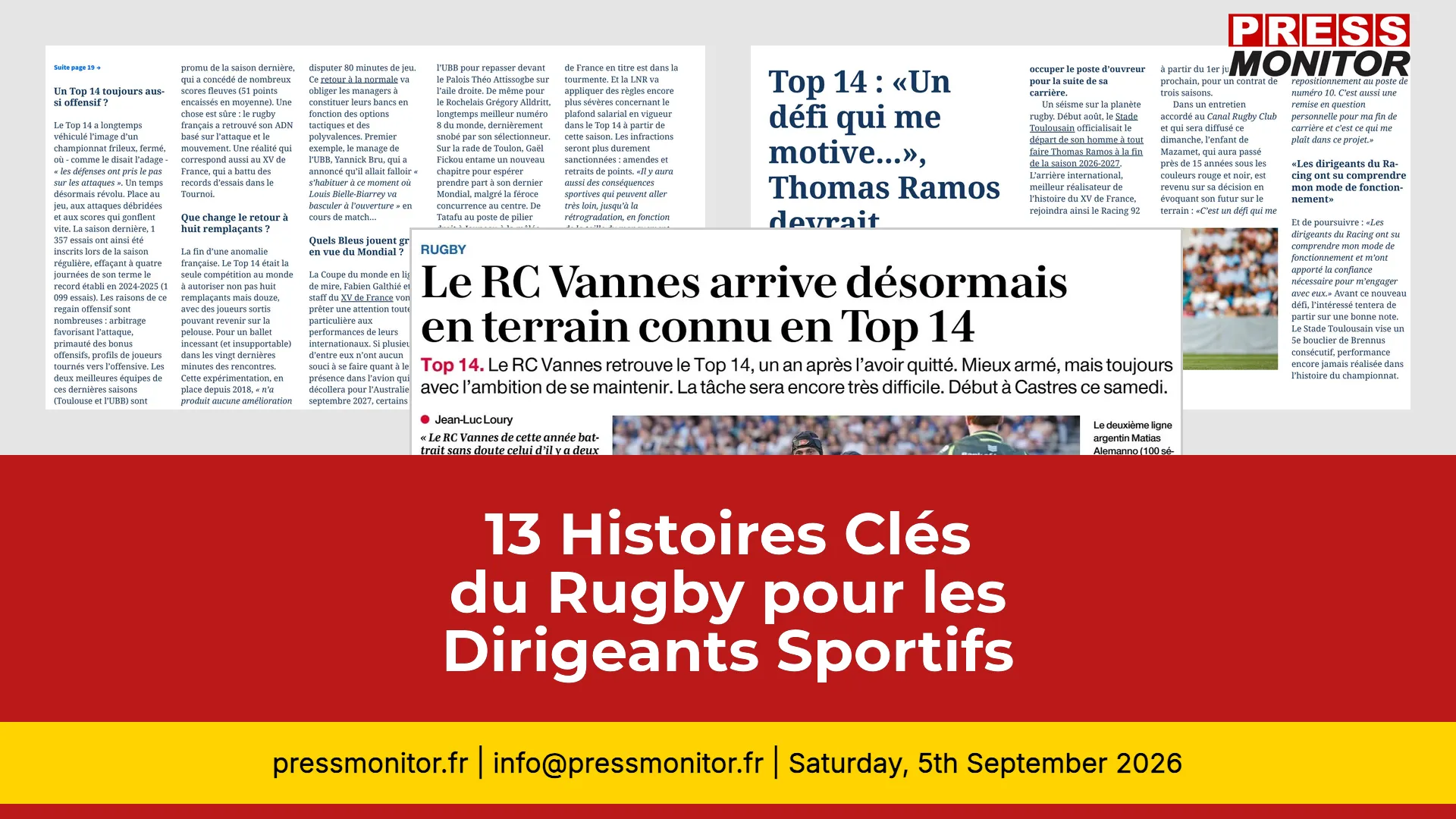 13 Histoires Clés du Rugby pour les Dirigeants Sportifs