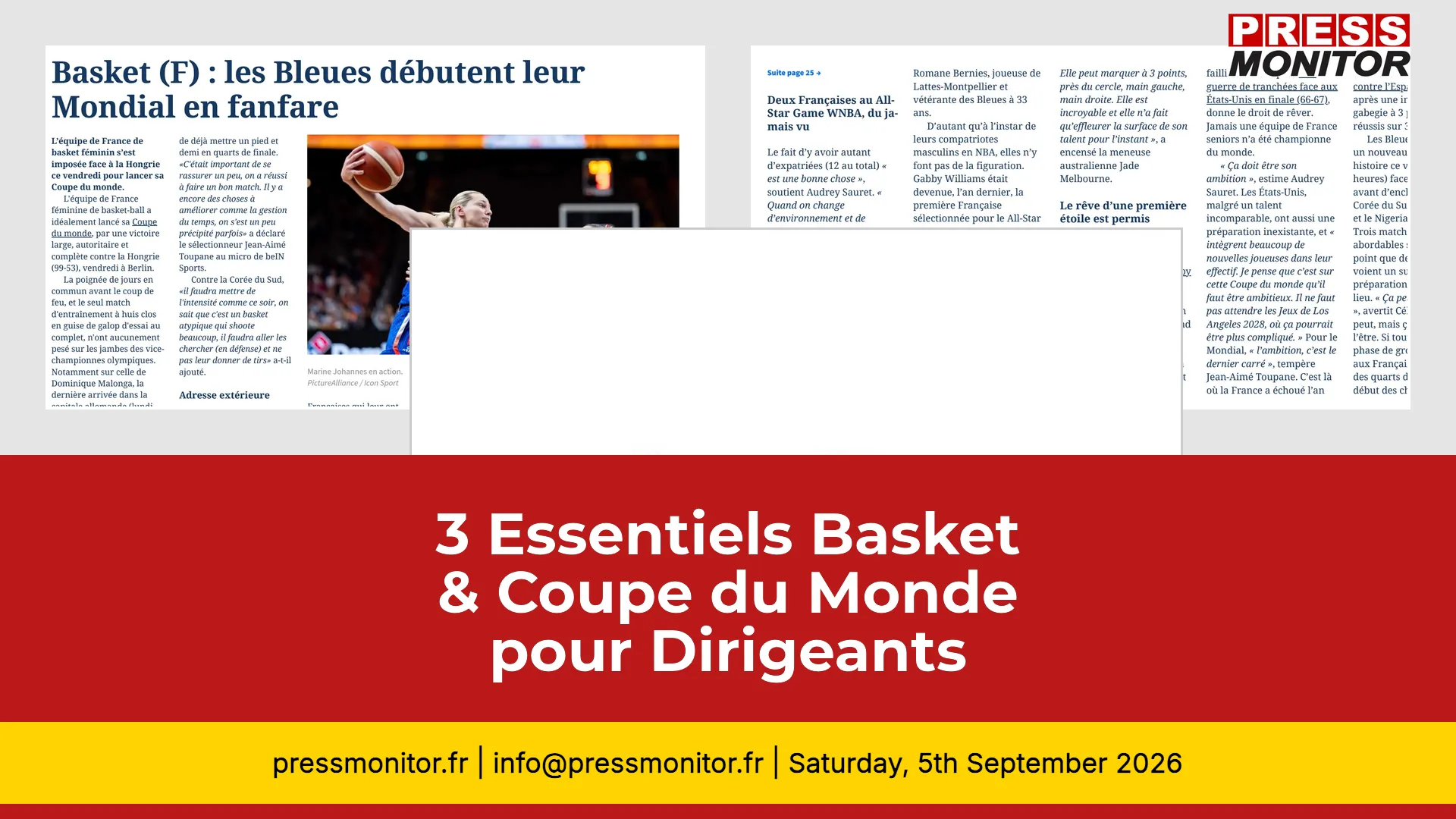 3 Essentiels Basket & Coupe du Monde pour Dirigeants