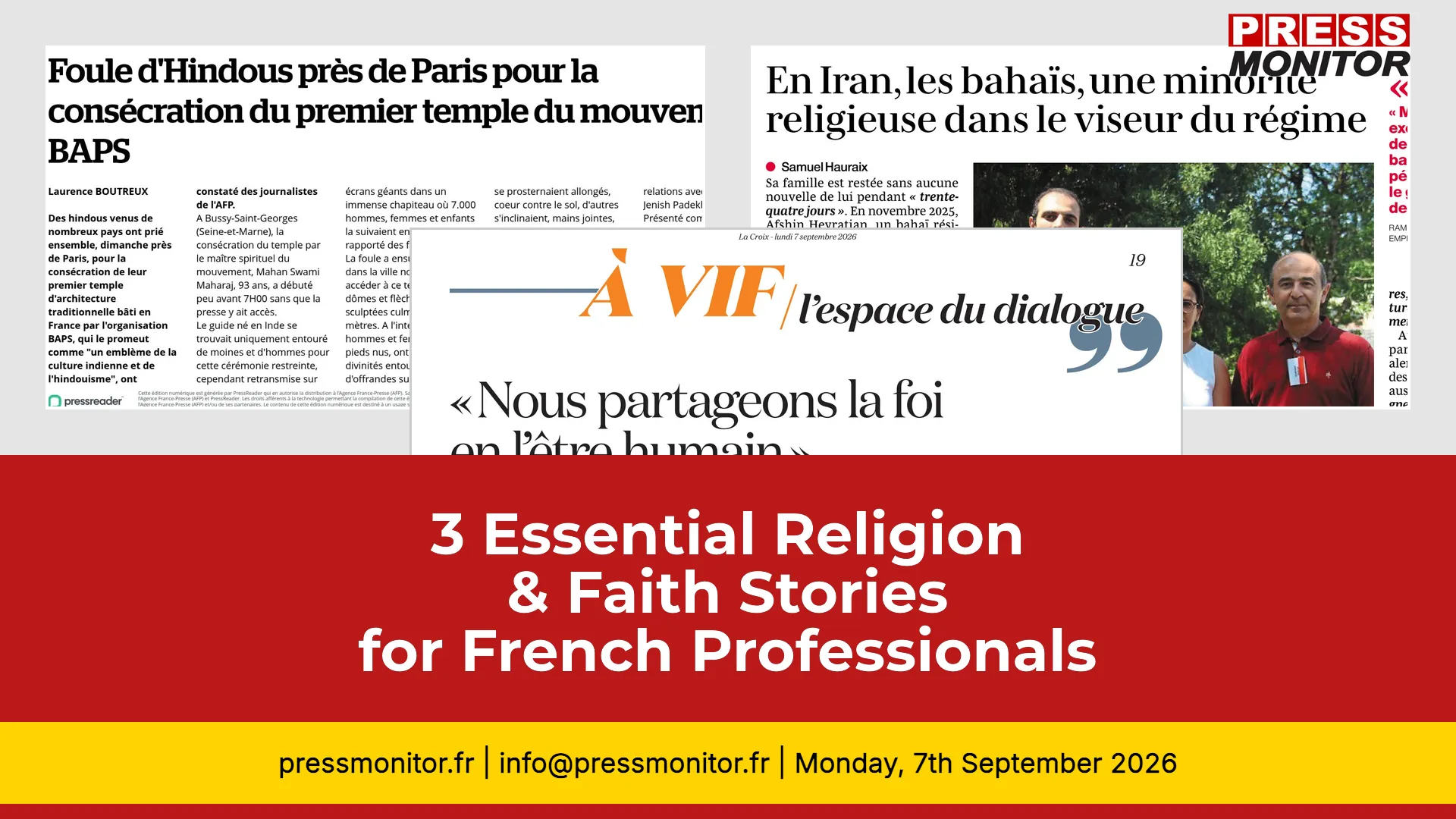 3 Essential Religion & Faith Stories for French Professionals