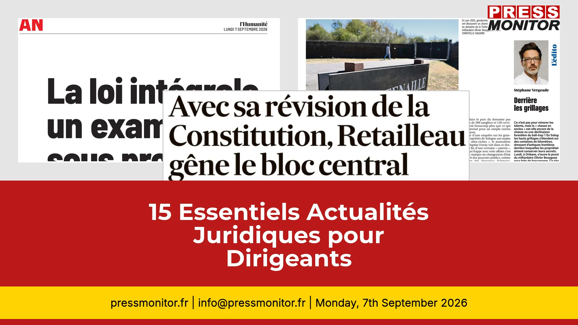 15 Essentiels Actualités Juridiques pour Dirigeants