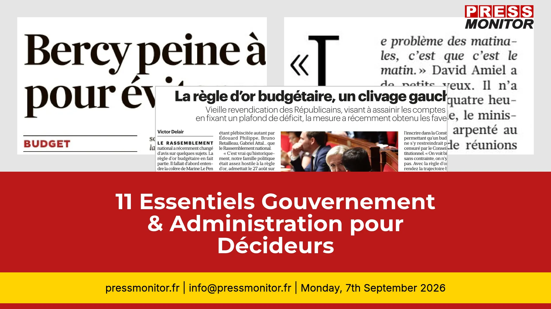 11 Essentiels Gouvernement & Administration pour Décideurs