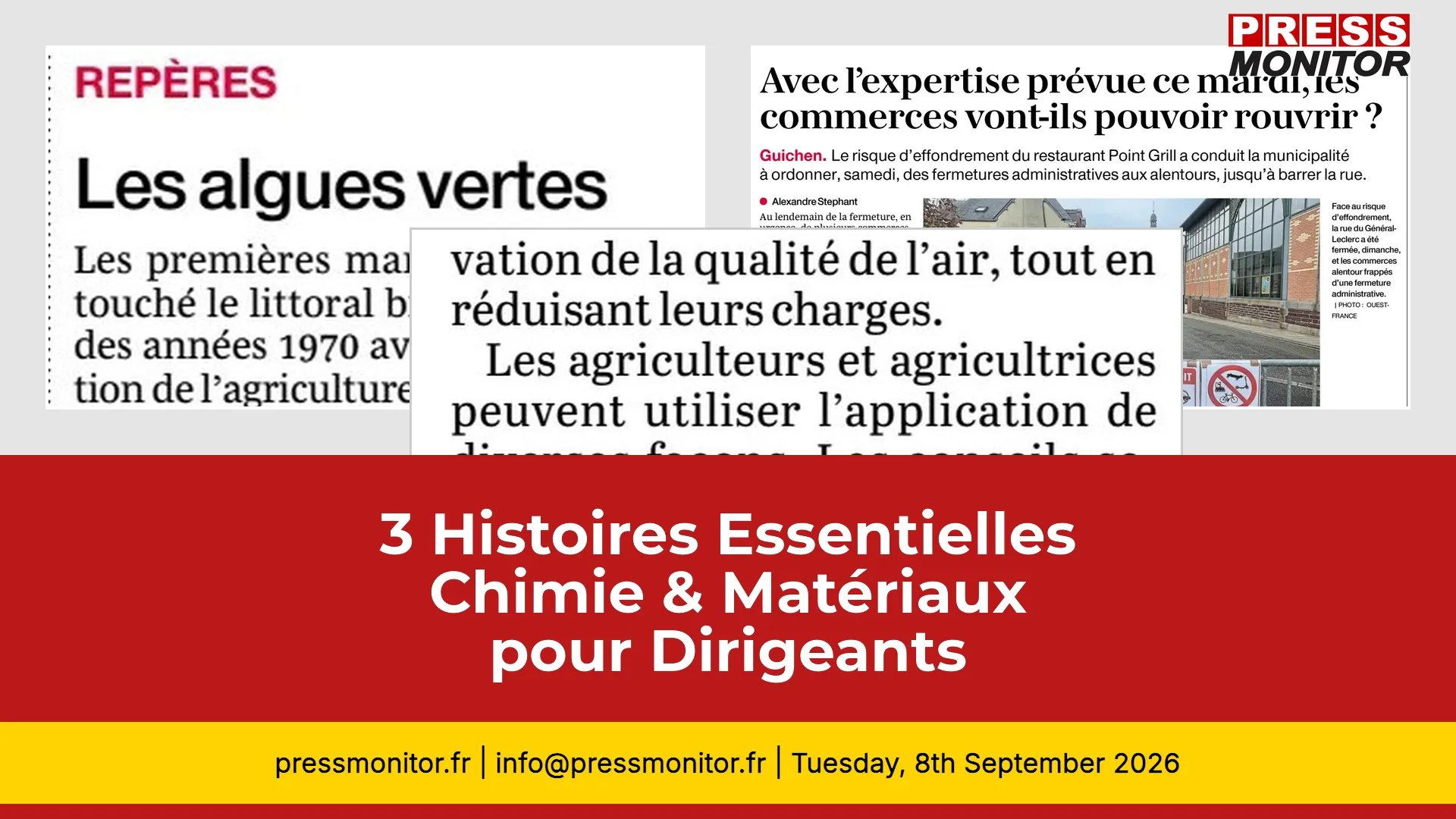 3 Histoires Essentielles Chimie & Matériaux pour Dirigeants