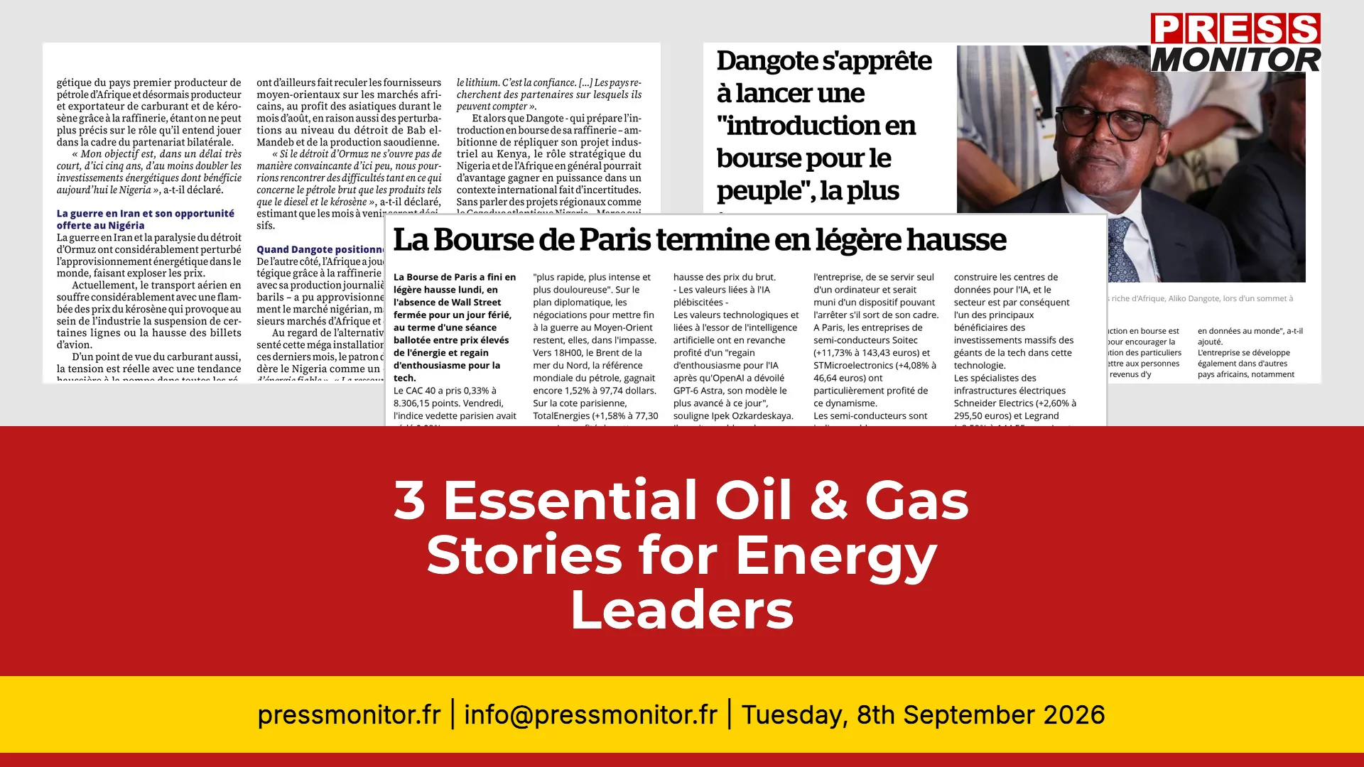 3 Essential Oil & Gas Stories for Energy Leaders