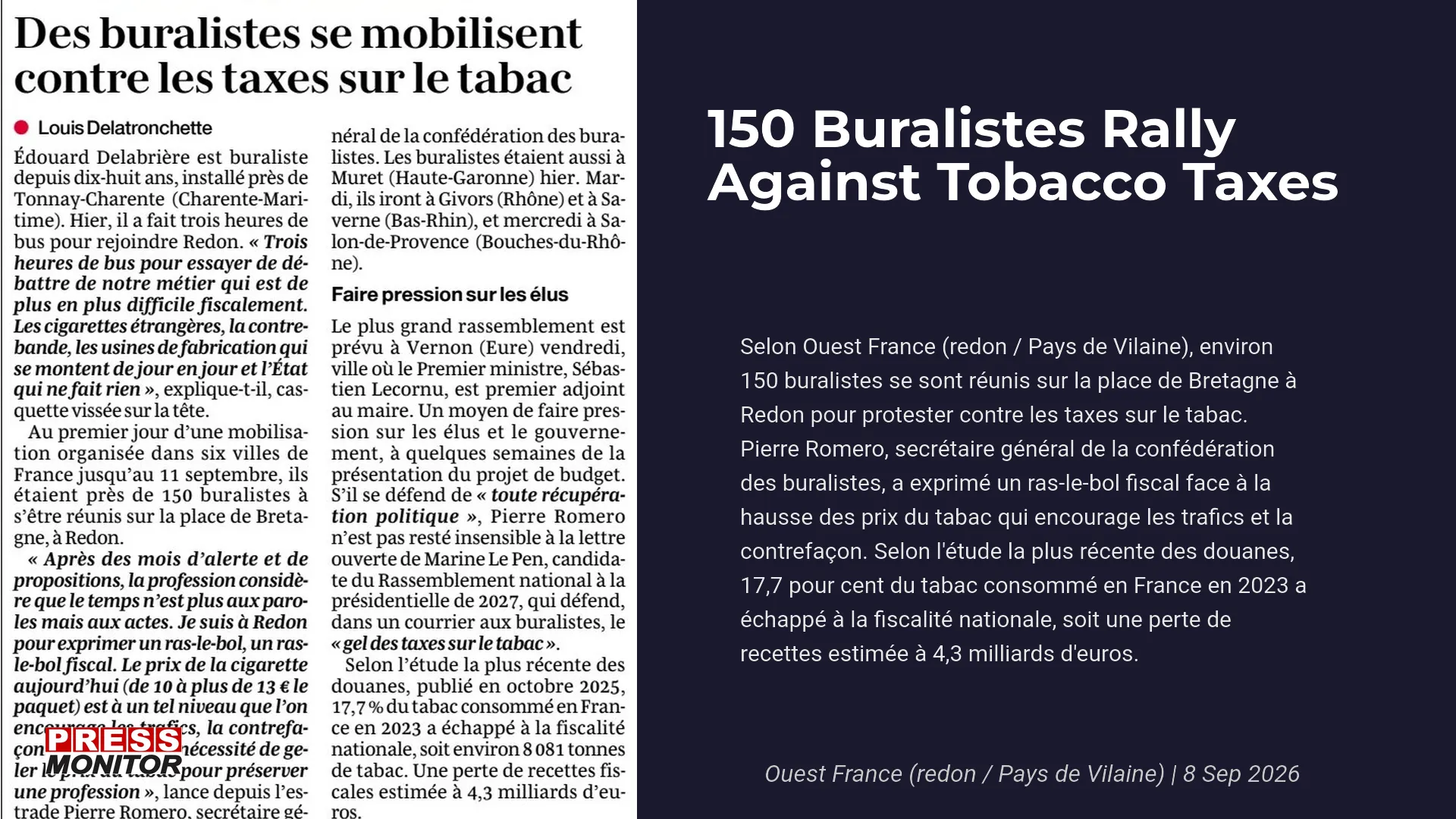 1 Essential Tobacco Tax Story for French Retail