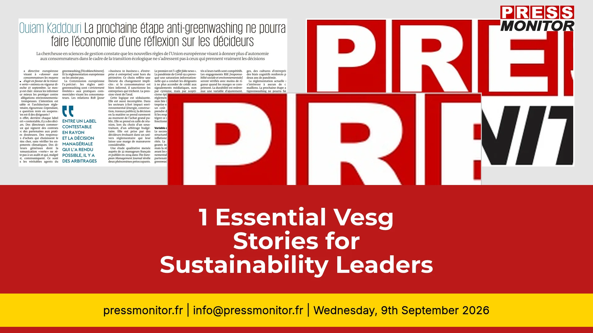 1 Essential Vesg Stories for Sustainability Leaders