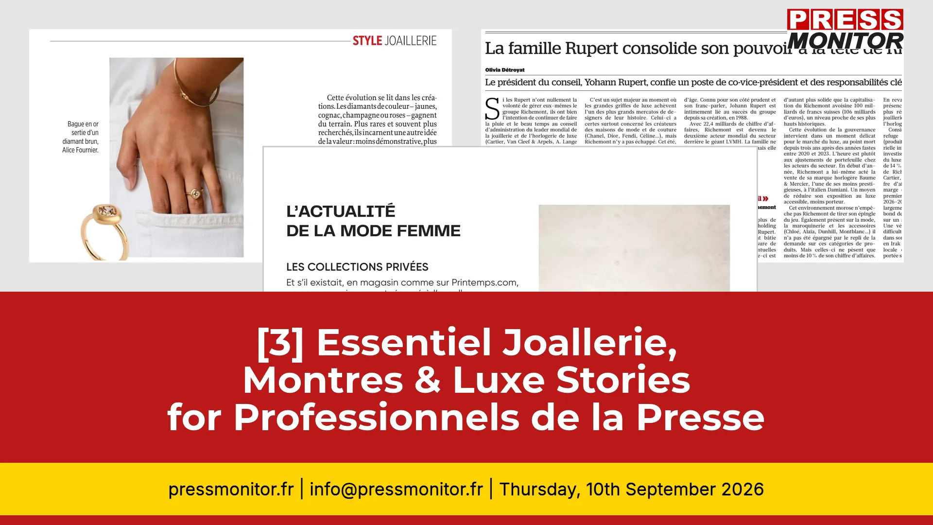 [3] Essentiel Joallerie, Montres & Luxe Stories for Professionnels de la Presse