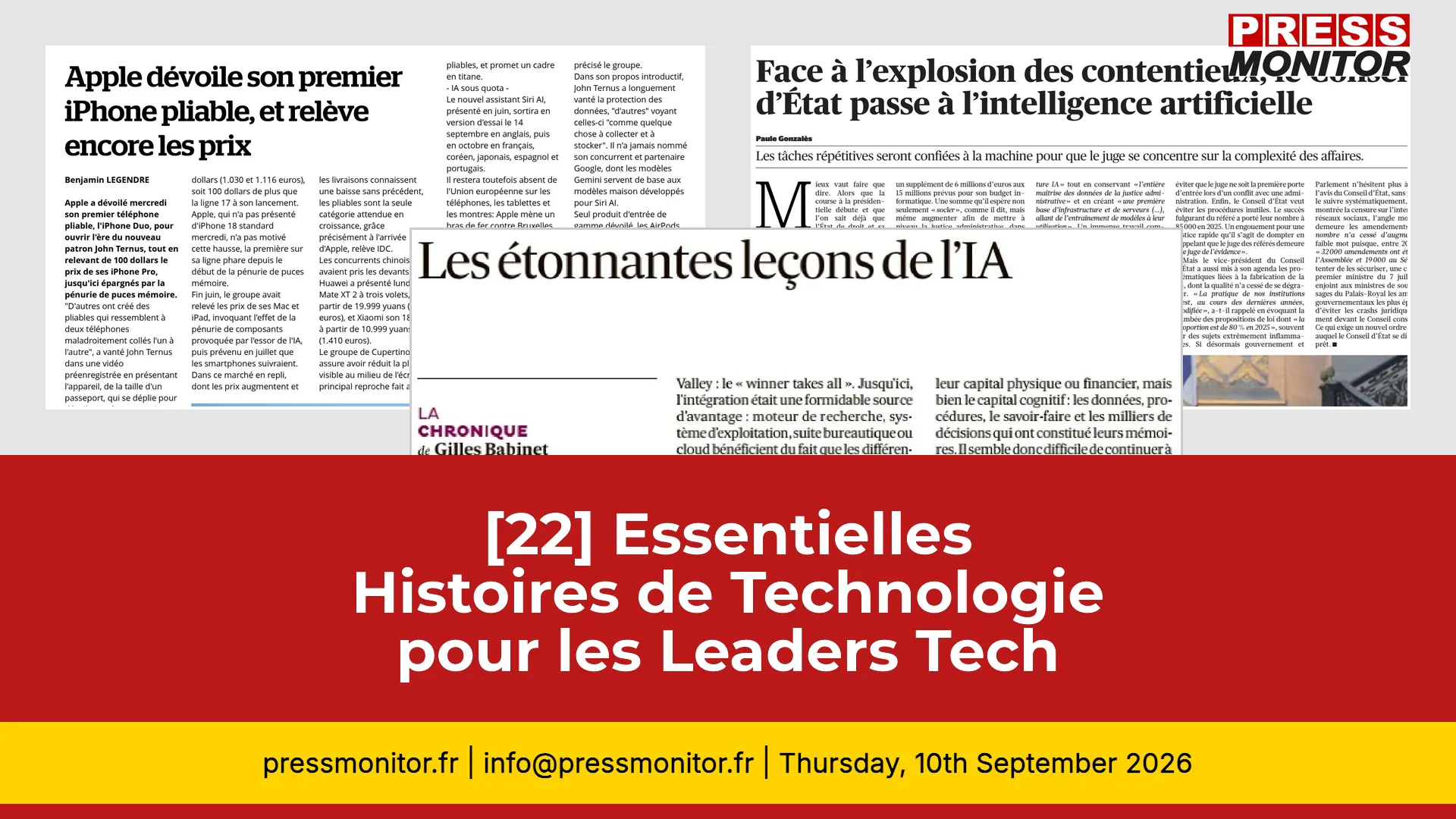 [22] Essentielles Histoires de Technologie pour les Leaders Tech Français