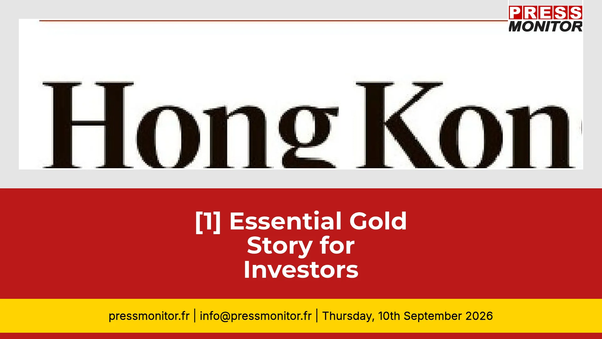 [1] Essential Gold Story for Investors