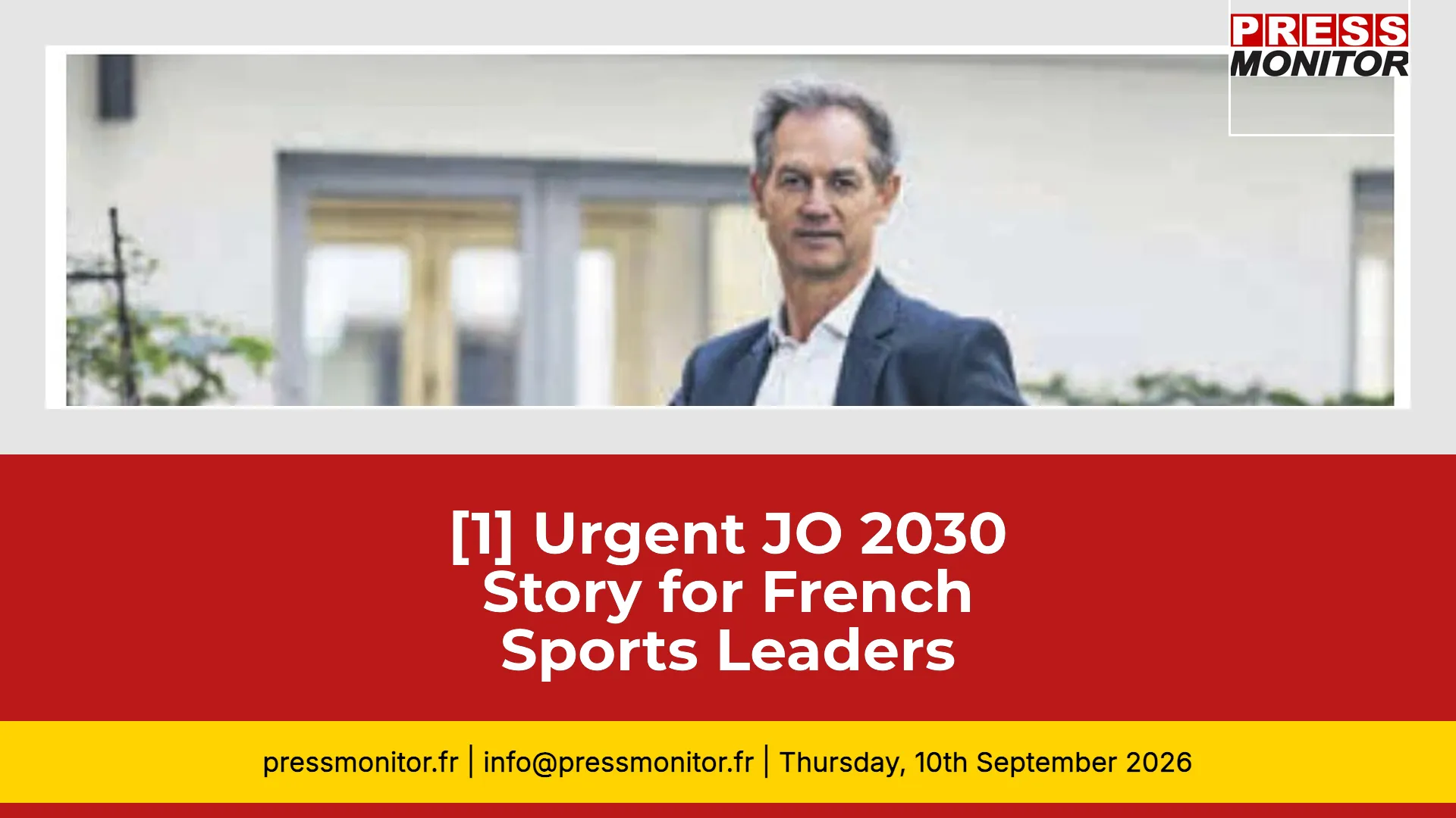 [1] Urgent JO 2030 Story for French Sports Leaders